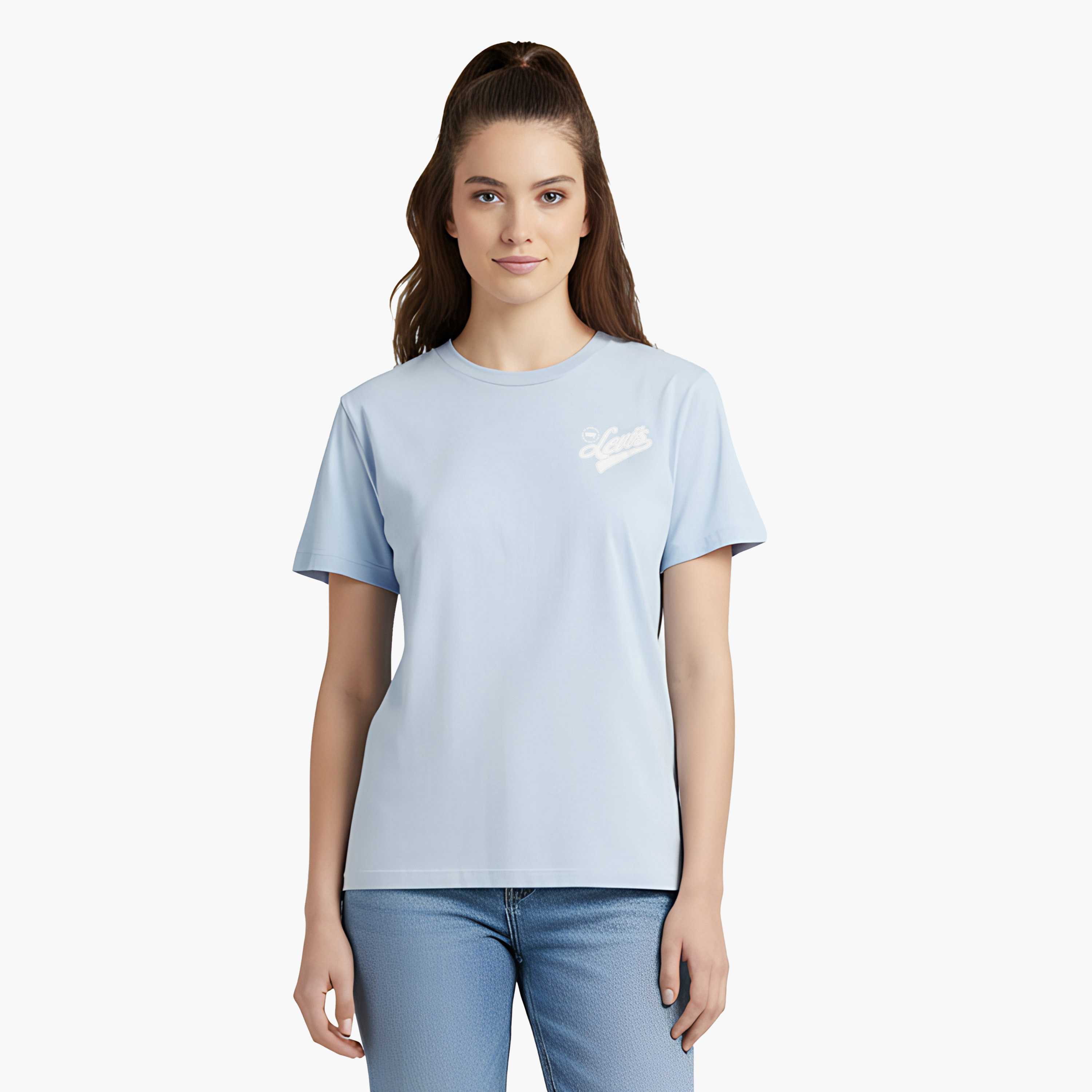 Levi's Plain Crew Neck Short Sleeves Women's T-Shirt-women-clothing-tshirts-image-1
