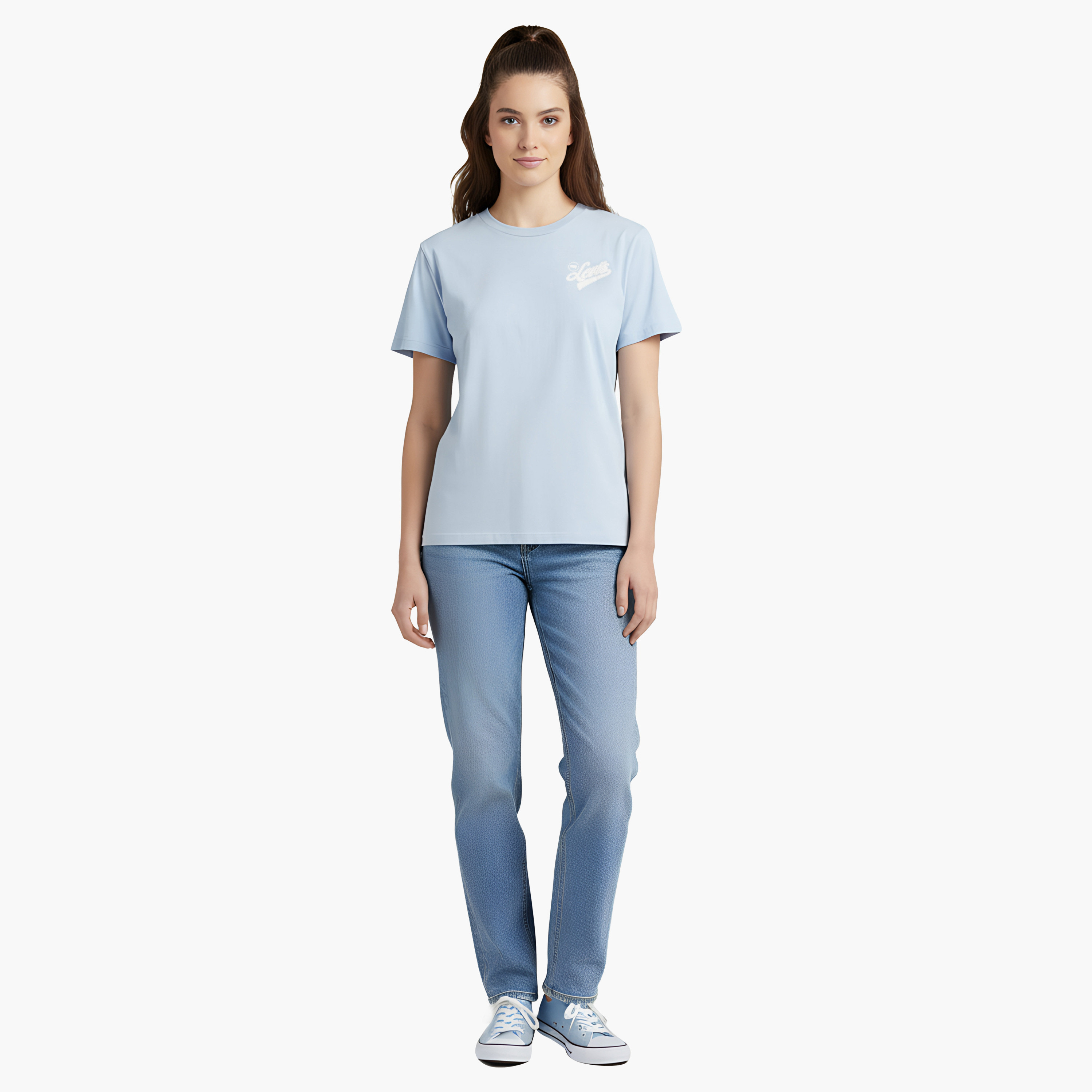Levi's Plain Crew Neck Short Sleeves Women's T-Shirt-women-clothing-tshirts-image-2