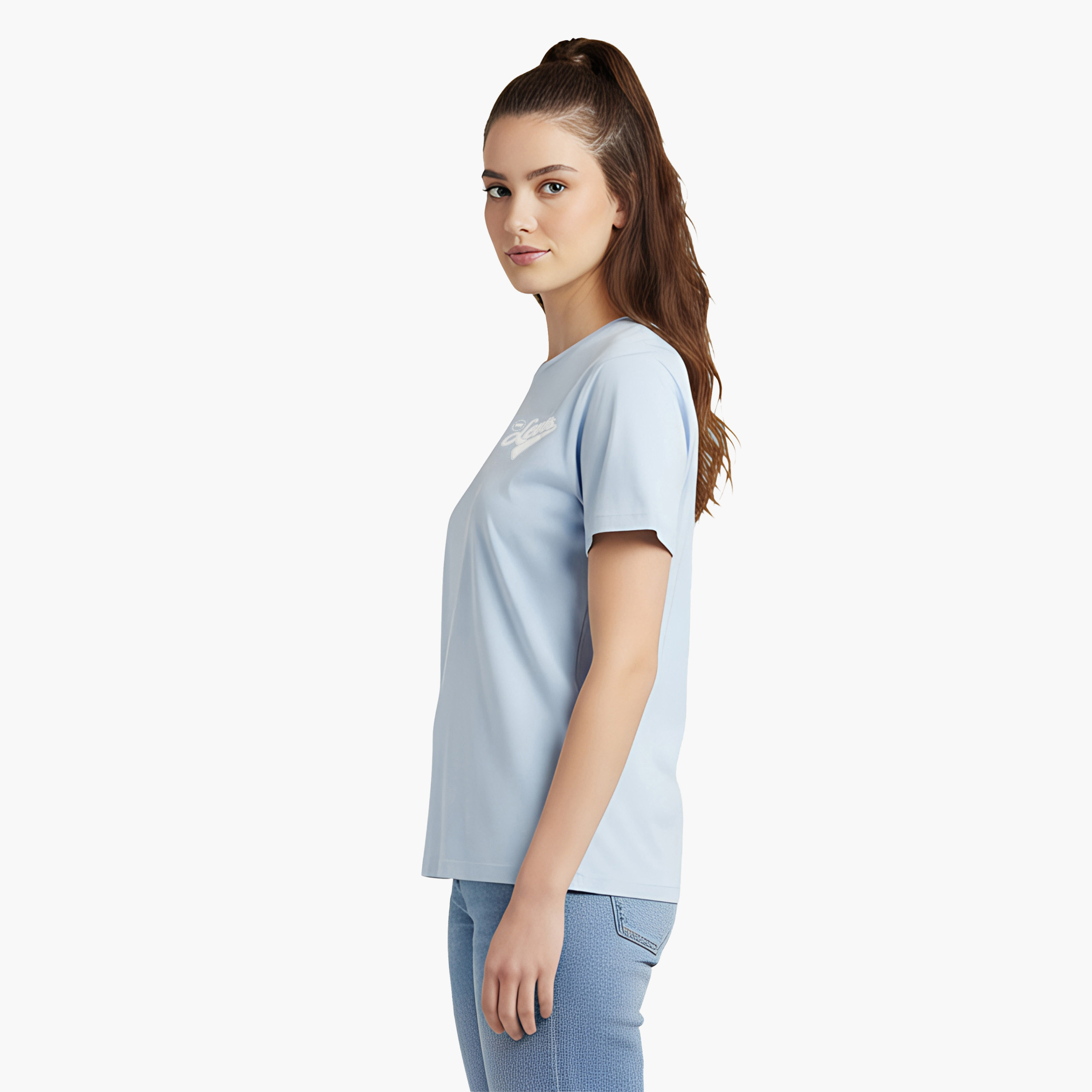 Levi's Plain Crew Neck Short Sleeves Women's T-Shirt-women-clothing-tshirts-image-3