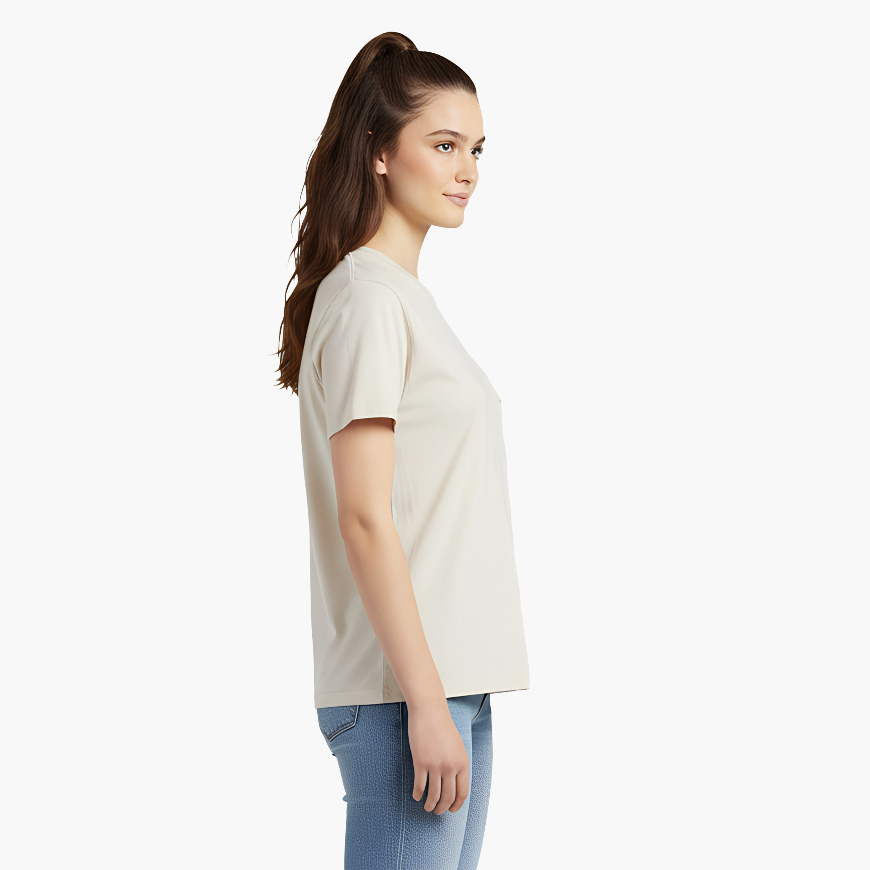 Levi's Plain Crew Neck Short Sleeves Women's T-Shirt-women-clothing-tshirts-image-3