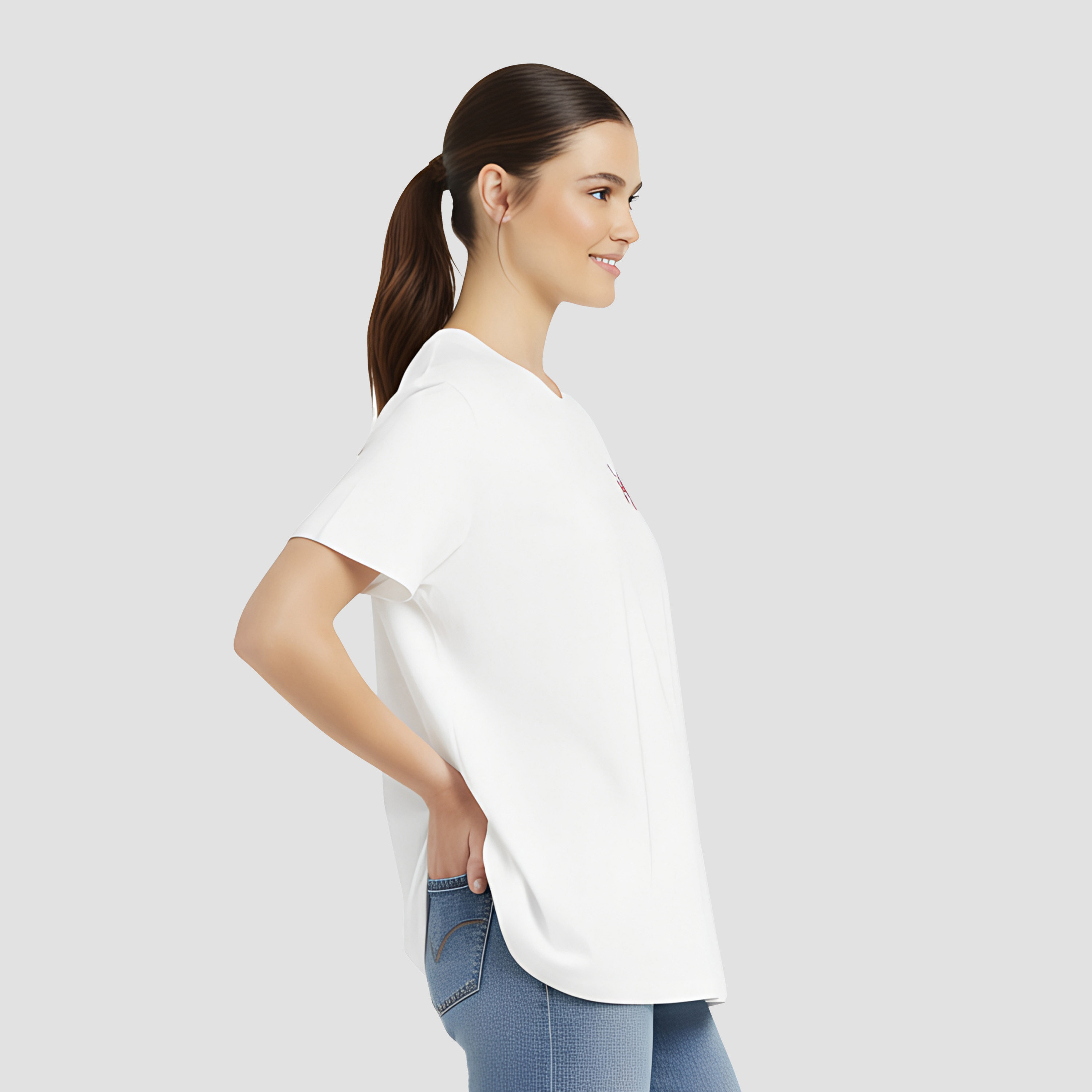 Levi's Plain Crew Neck Short Sleeves Women's T-Shirt-women-clothing-tshirts-image-3