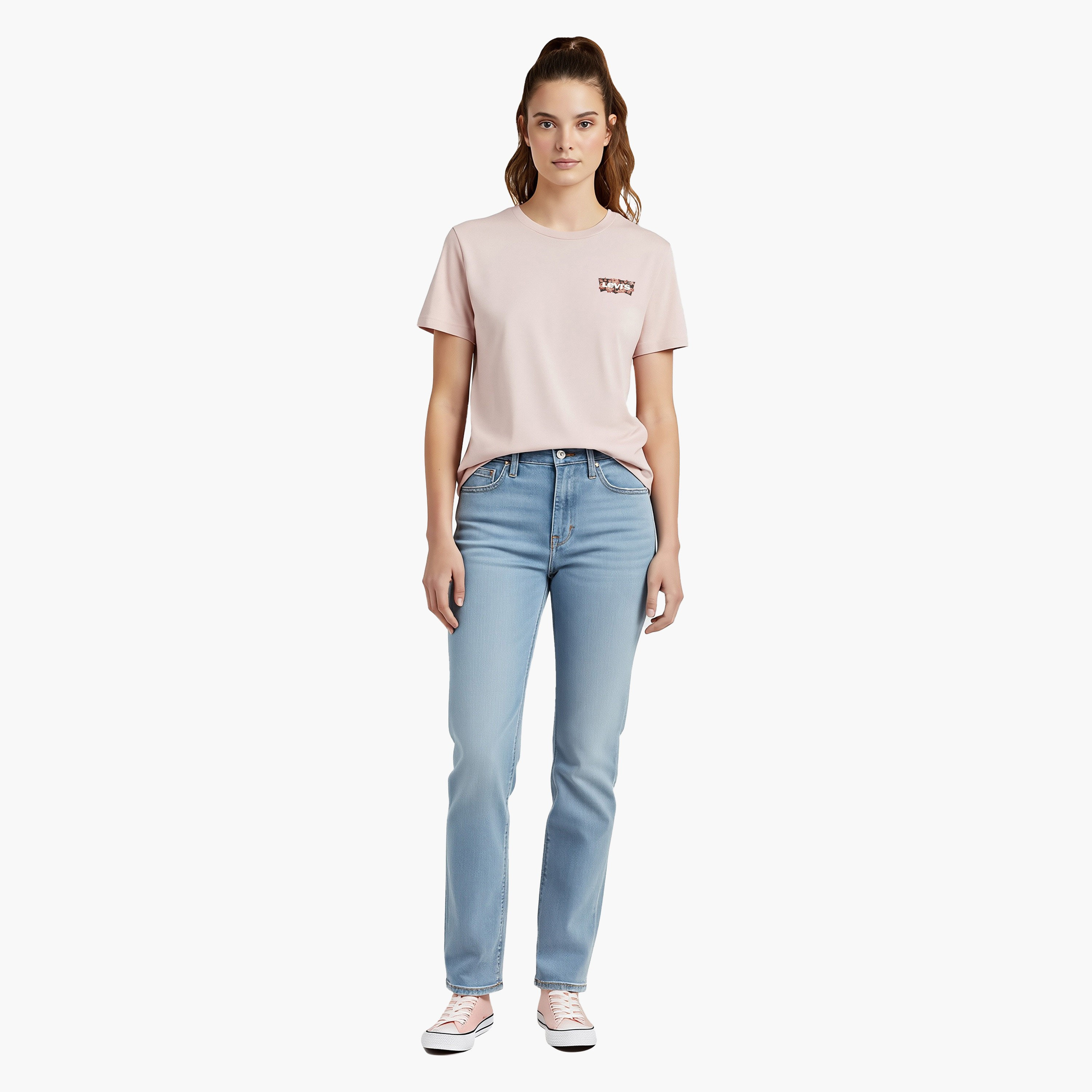 Levi's Plain Crew Neck Short Sleeves Women's T-Shirt-women-clothing-tshirts-image-2