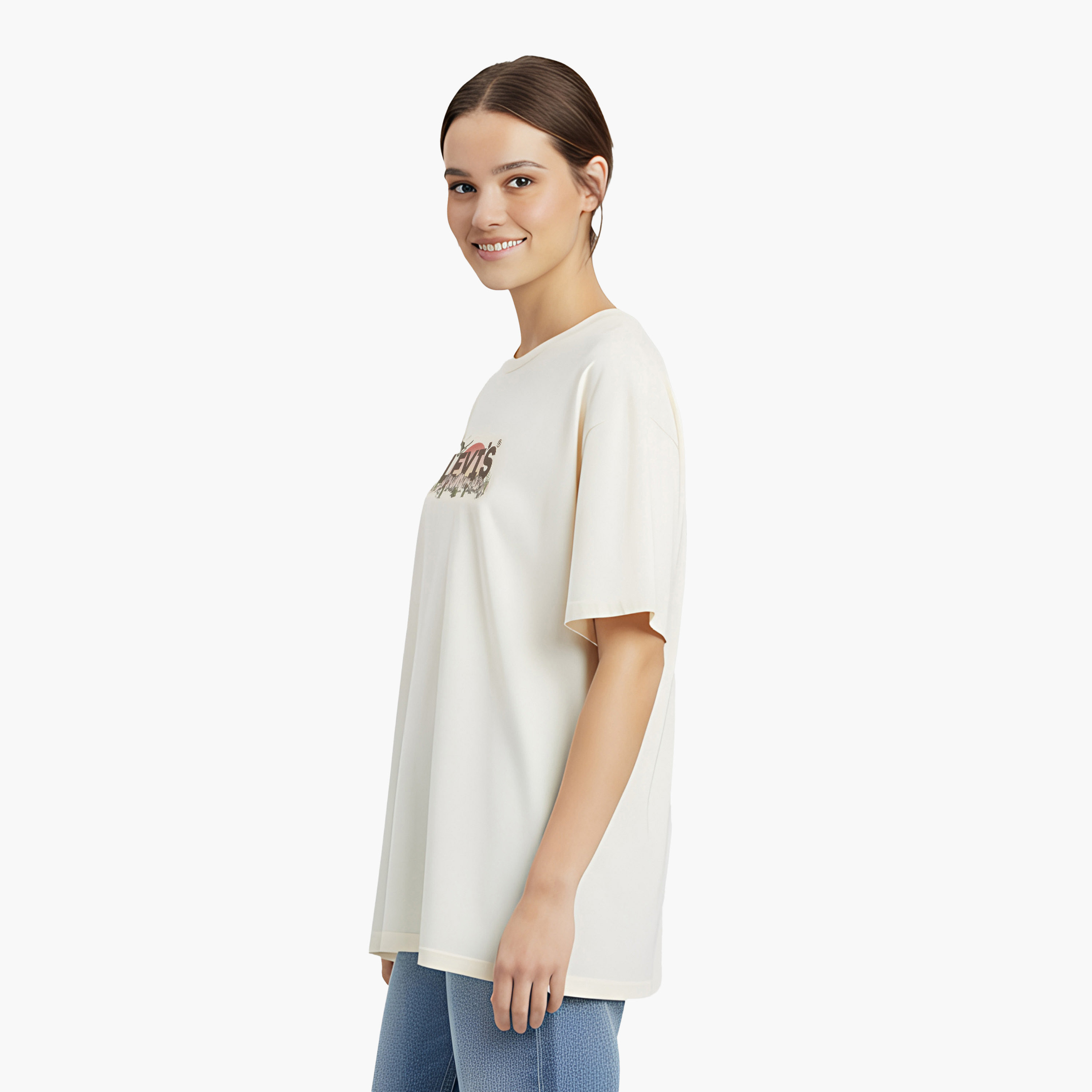 Levi's Printed Crew Neck Short Sleeves Women's T-Shirt-women-clothing-tshirts-image-3