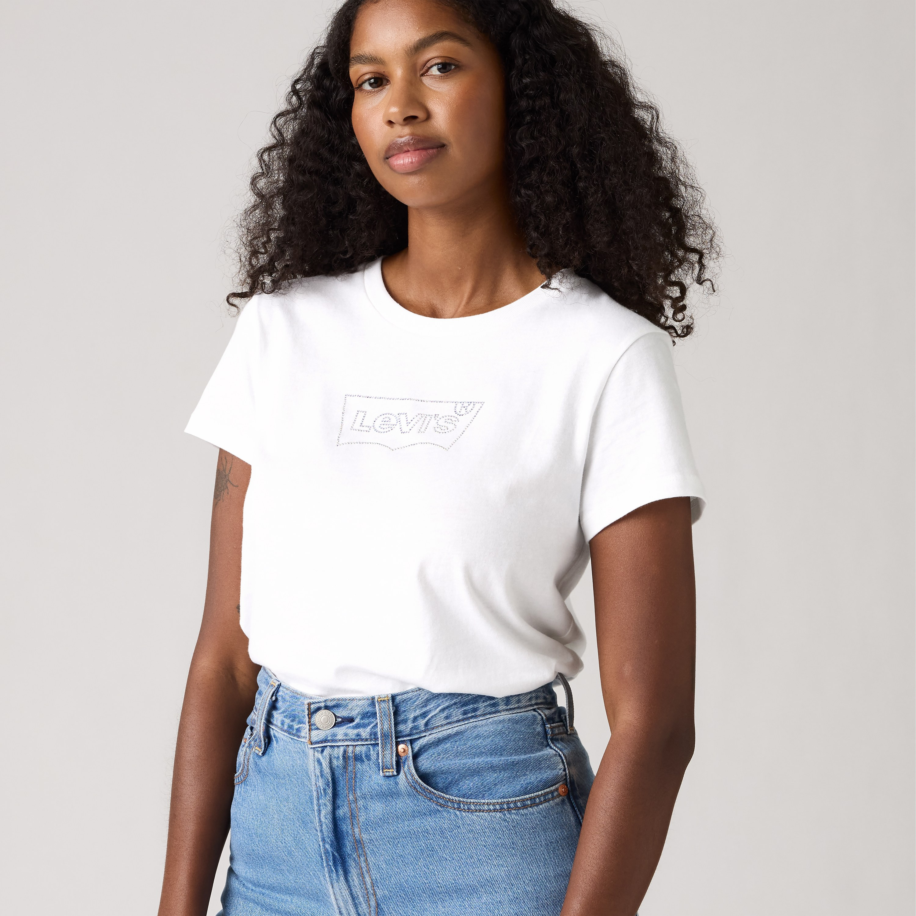 Levi's Embellished Crew Neck Short Sleeves Women's T-shirt-women-clothing-tshirts-image-2