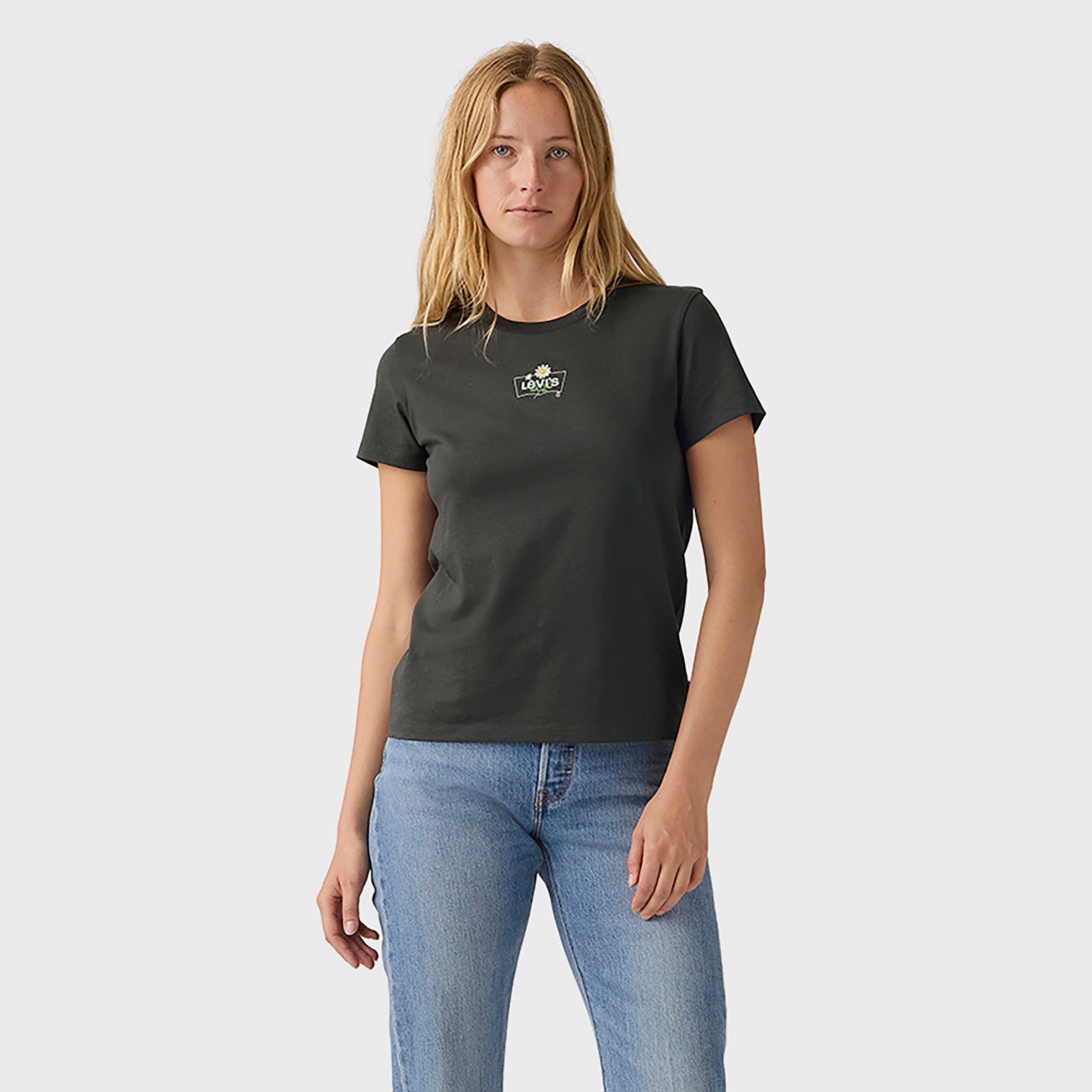 Levi's Plain Crew Neck Short Sleeves Women's T-Shirt-women-clothing-tshirts-image-1
