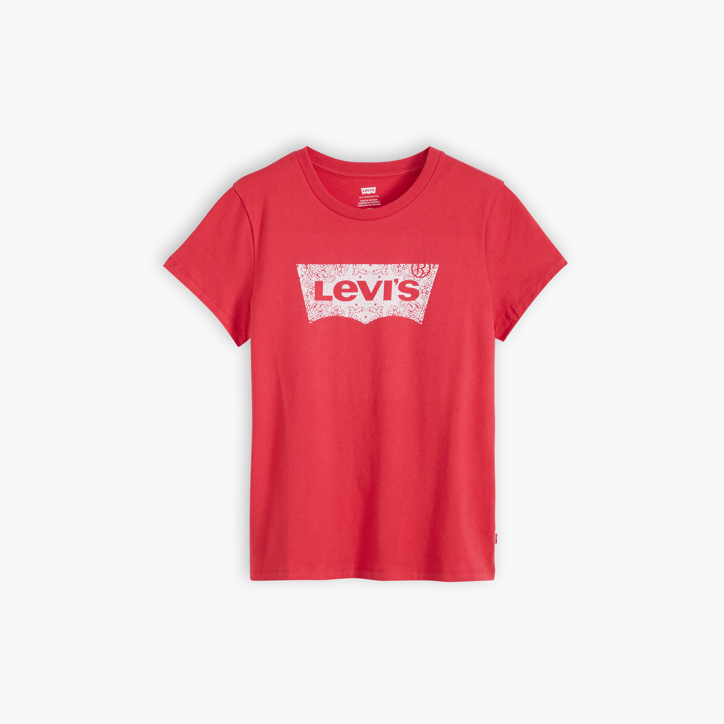 تي شيرت نسائي بطبعة جرافيك وياقة دائرية وأكمام قصيرة من ليفايس-women-clothing-tshirts-image-4