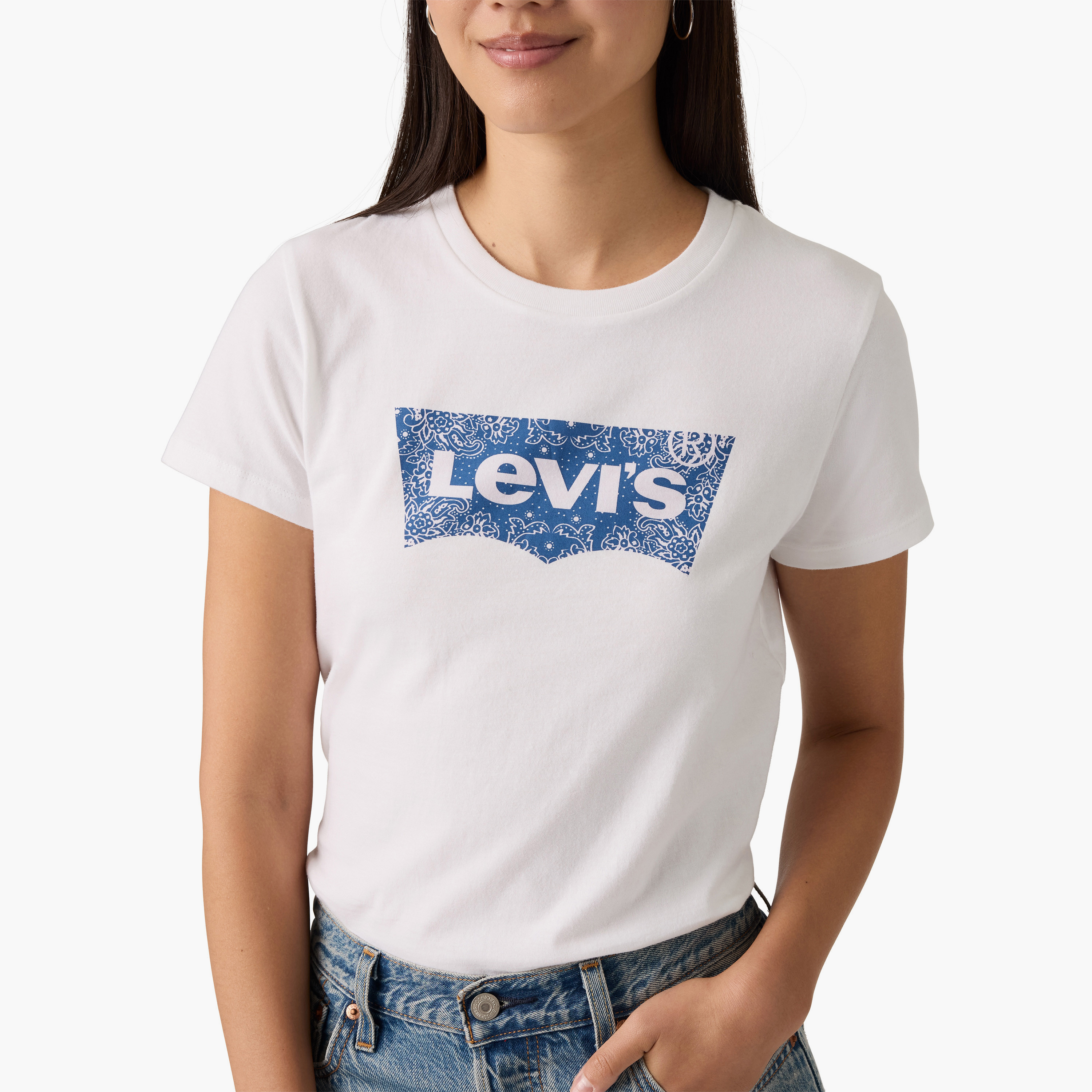 Levi's Graphic Print Crew Neck Short Sleeves Women's T-Shirt-women-clothing-tshirts-image-2