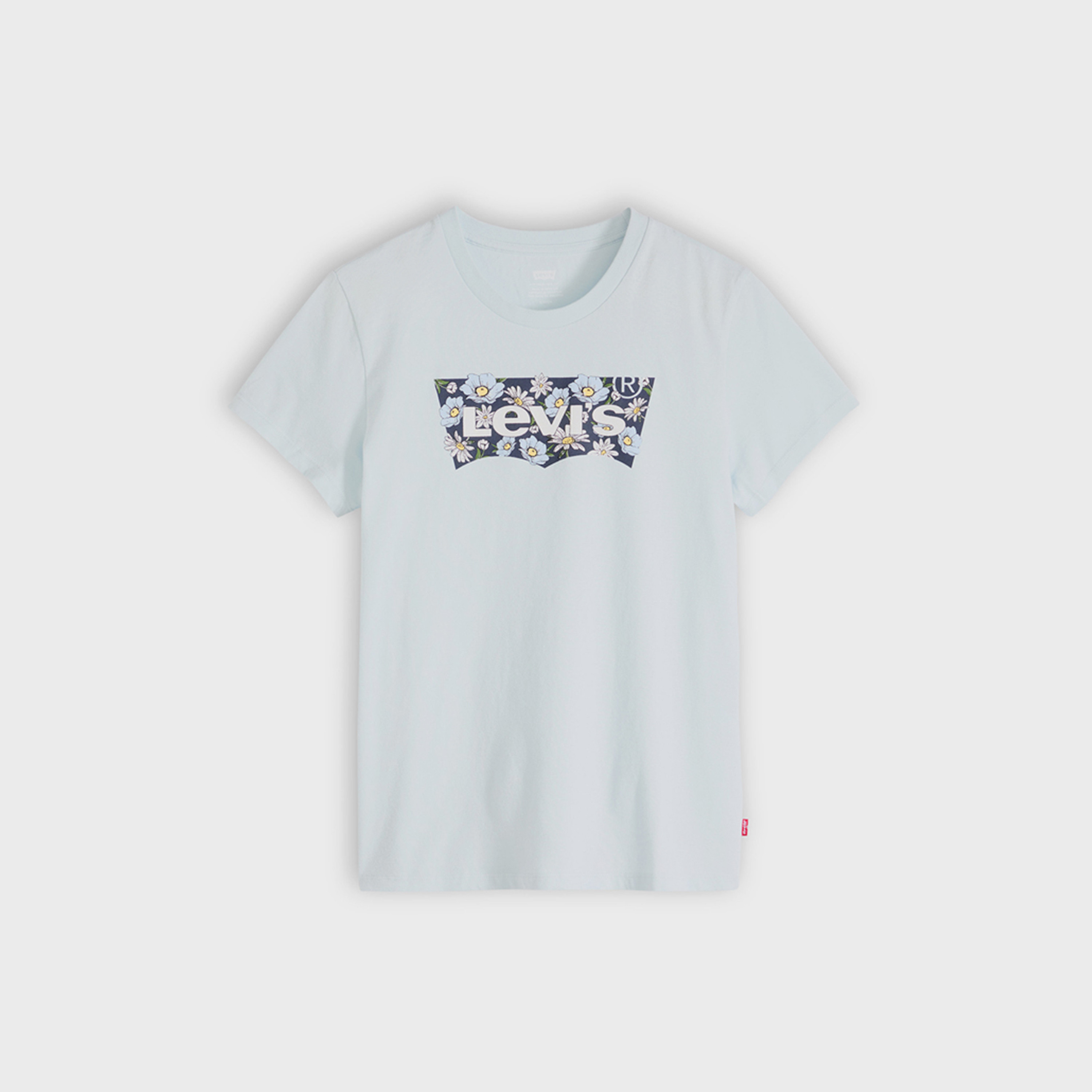 تيشيرت نسائي بأكمام قصيرة ورقبة مستديرة مطبوع بشعار ليفايز-women-clothing-tshirts-image-3