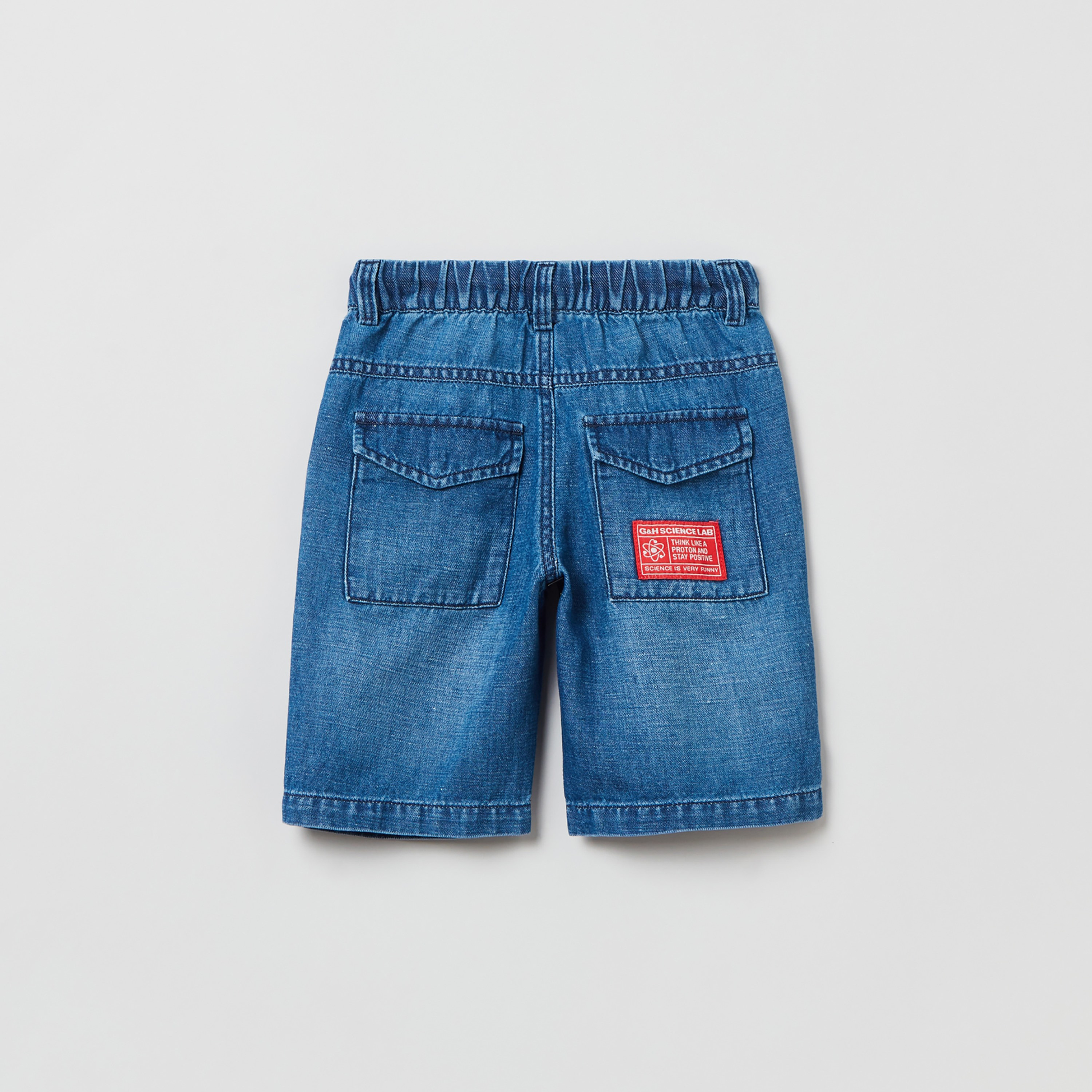 Denim shorts with patches cheap