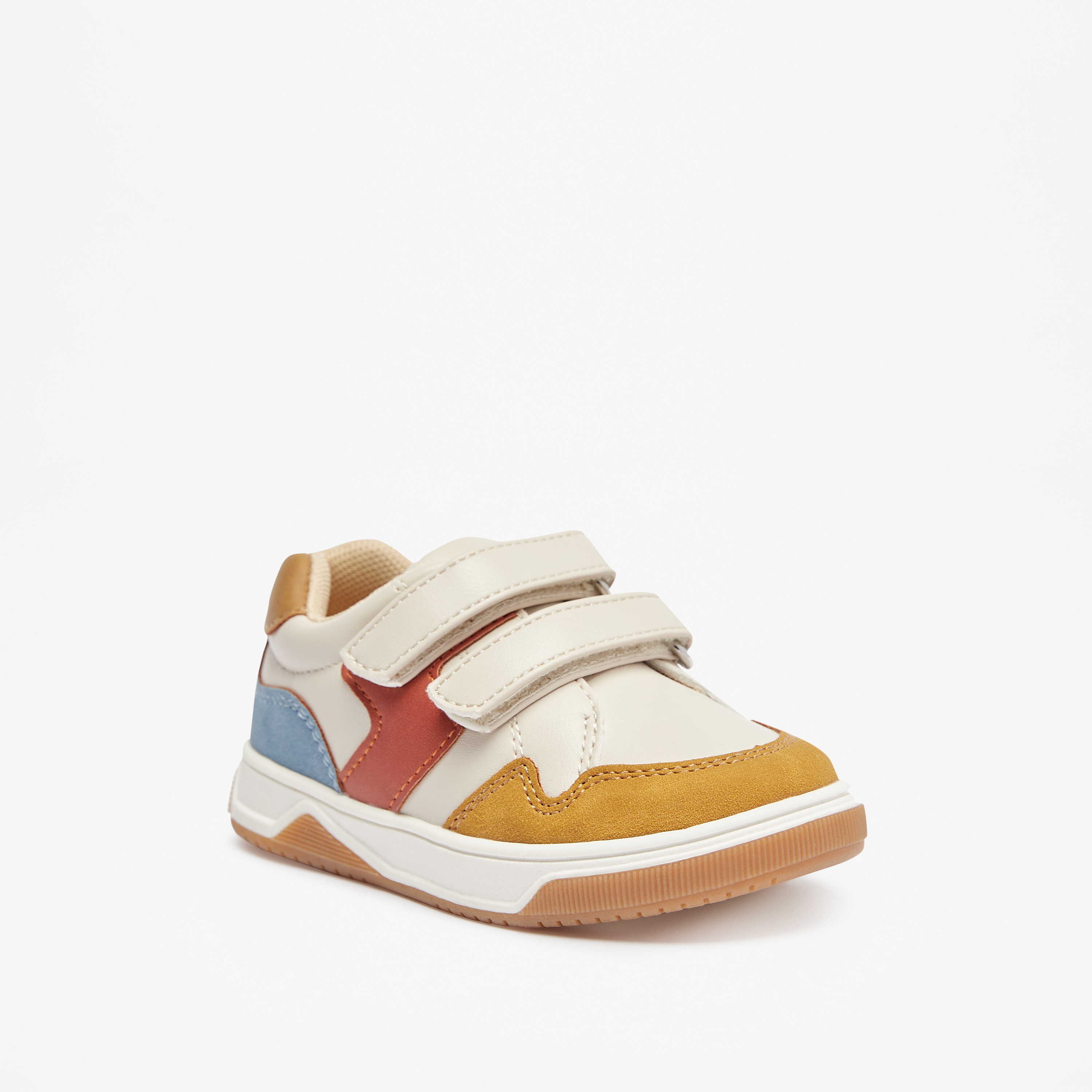 Barefeet Colourblock Sneakers with Hook and Loop Closure-boys-shoes-sneakers-image-1