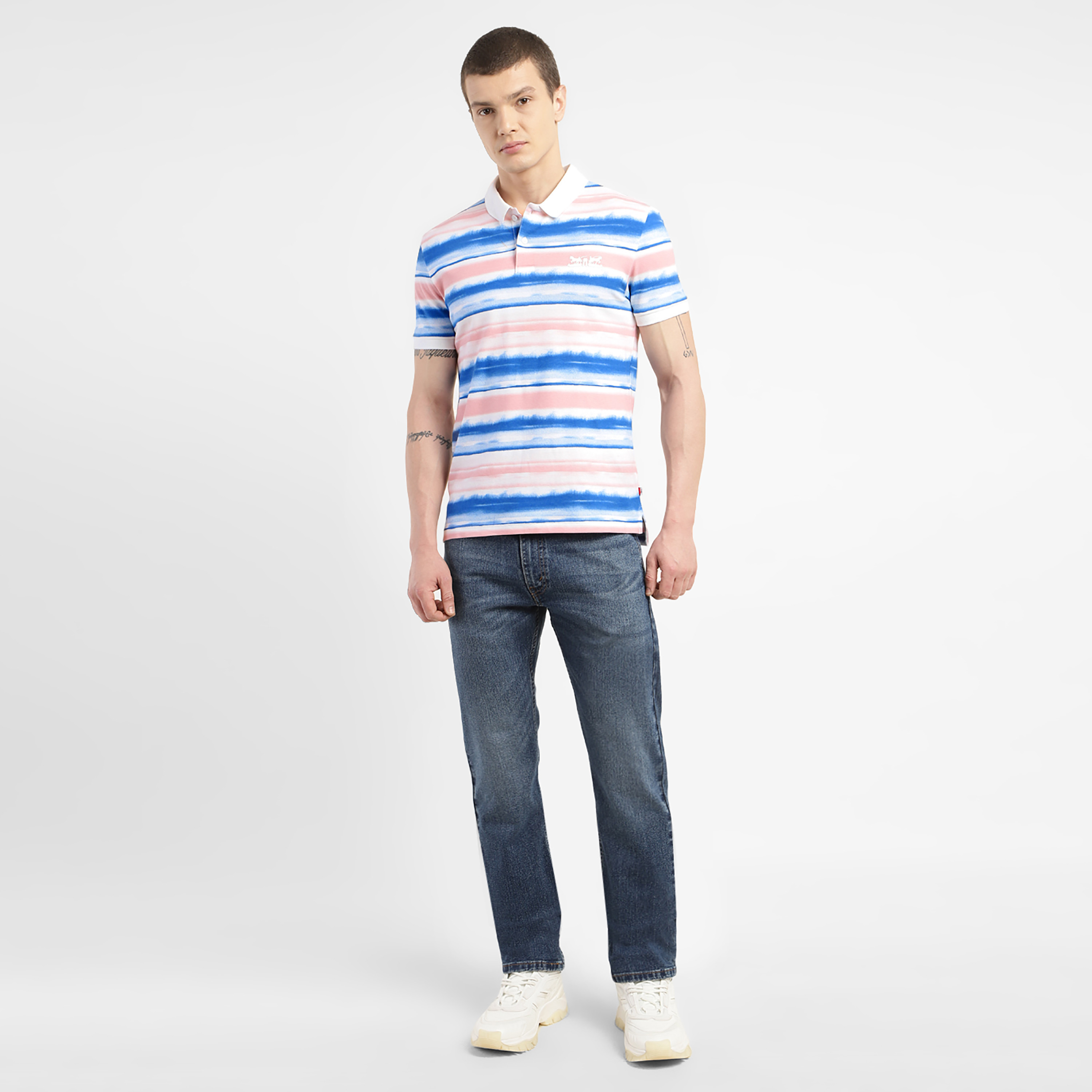 بولو تي شيرت ذو ياقة من ليفايز بأكمام قصيرة مع تاي اند داي-men-clothing-tshirtsandpolos-polos-image-2