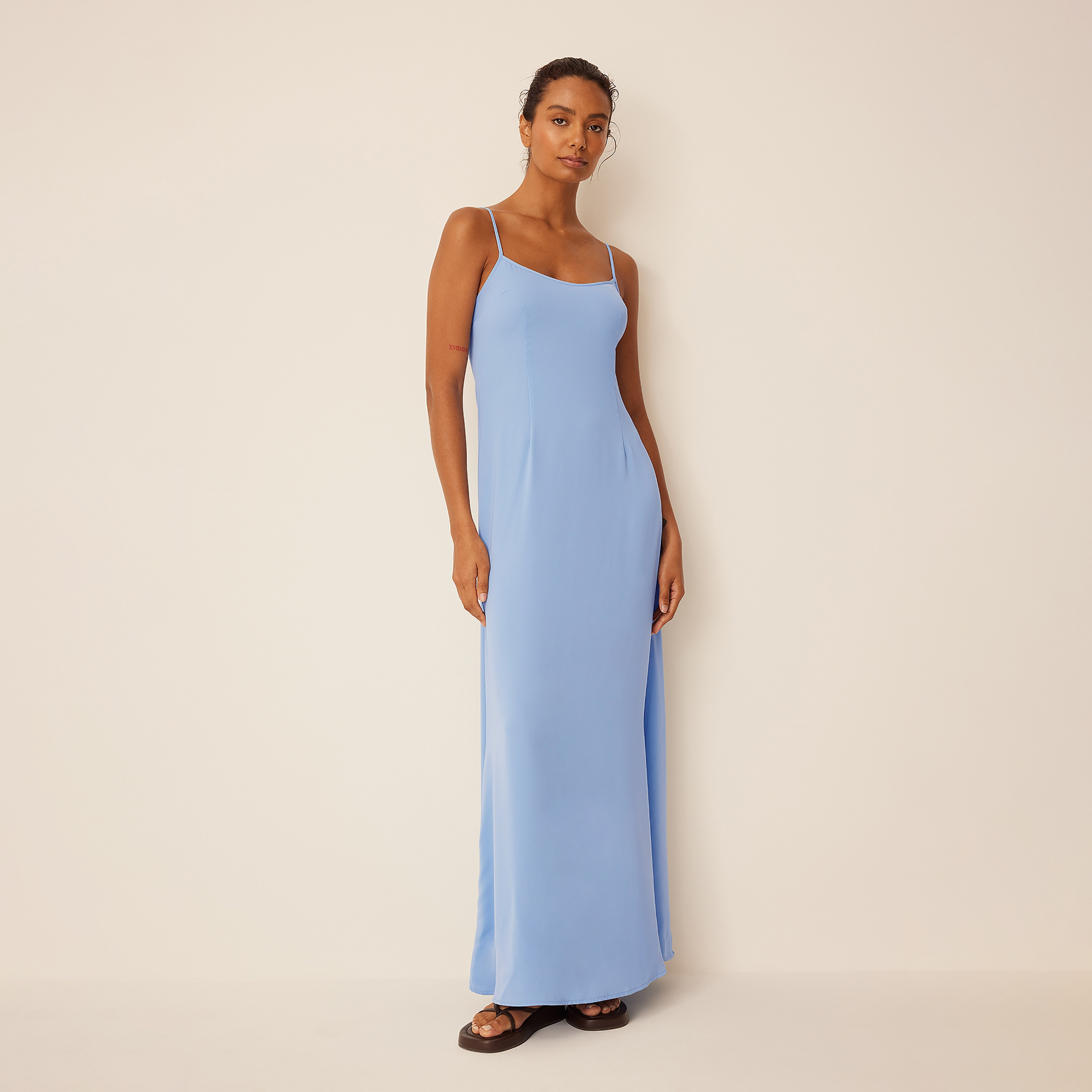 Plain on sale maxi dress