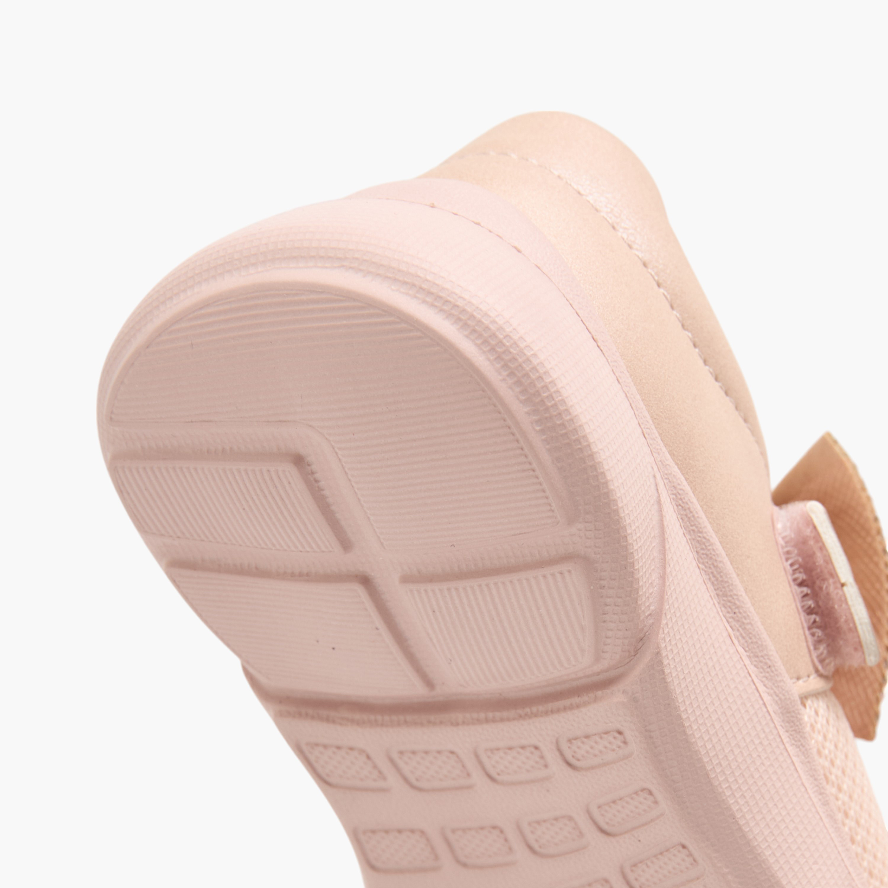 Barefeet Embellished Bow Sneakers with Hook and Loop Closure-girls-shoes-sneakers-image-5