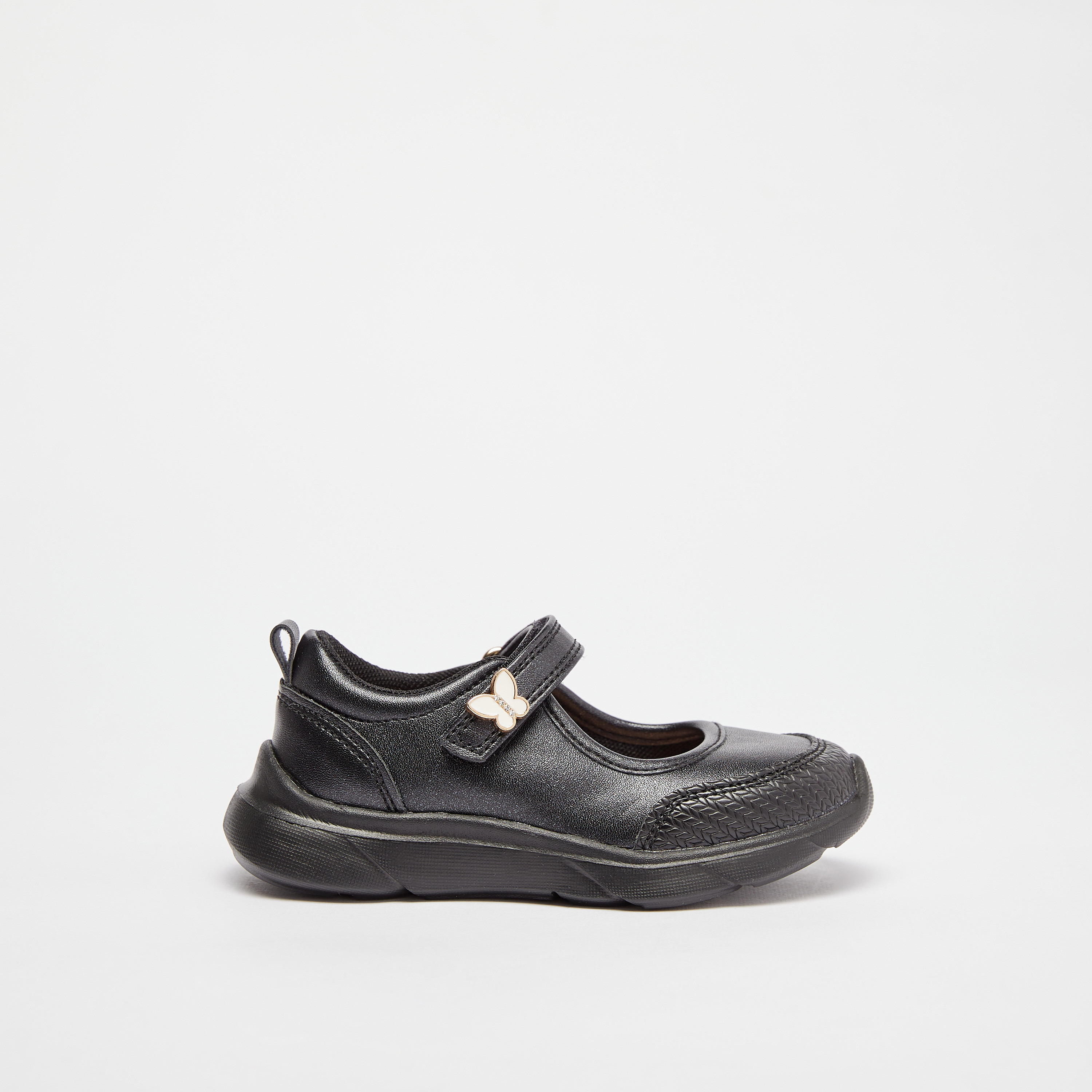 Barefeet Panelled Lightweight Mary Janes with Hook and Loop Closure-girls-shoes-maryjanes-image-3
