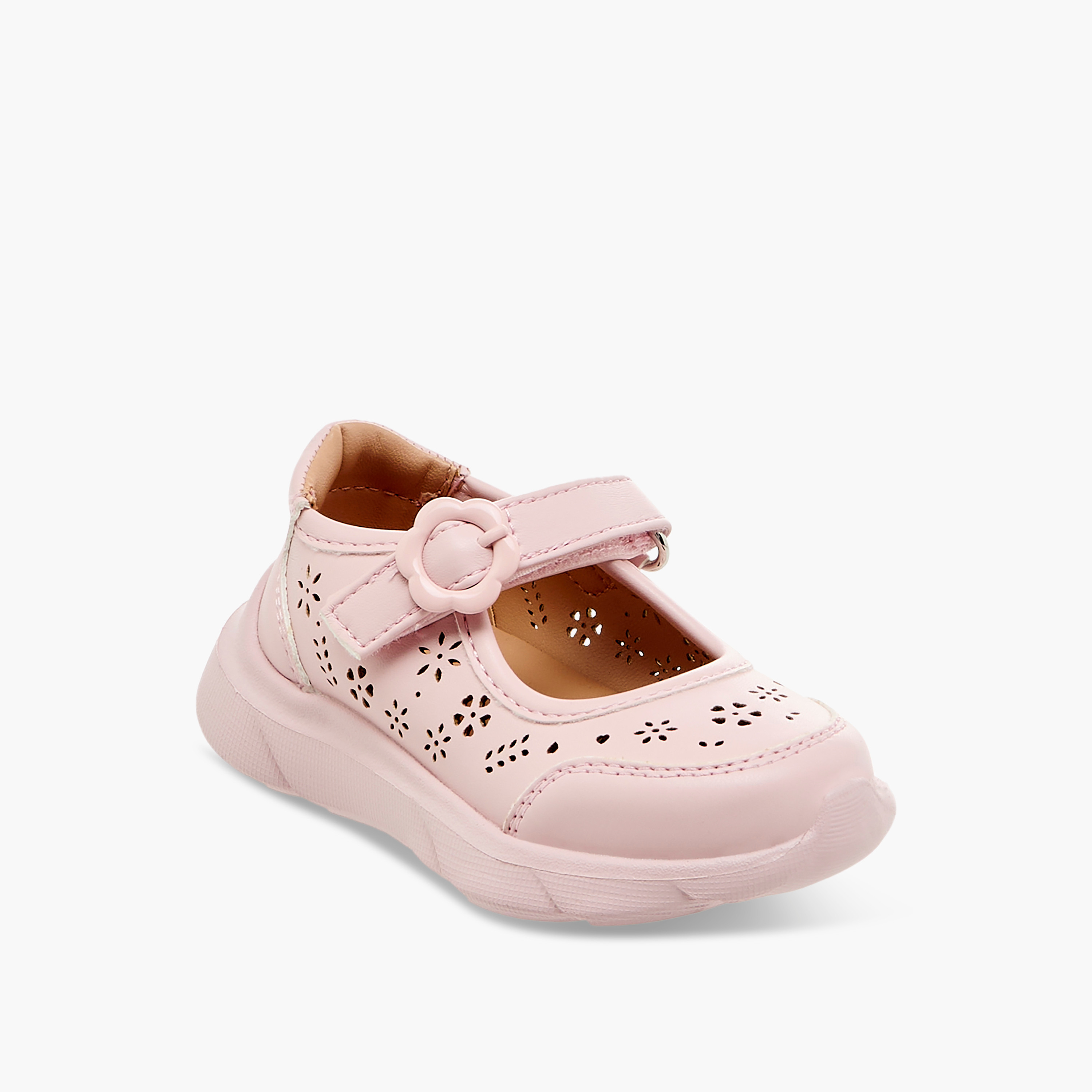 حذاء ماري جين بتصاميم مقطوعة بالليزر وشريط إغلاق من بيرفيت-girls-shoes-maryjanes-image-2