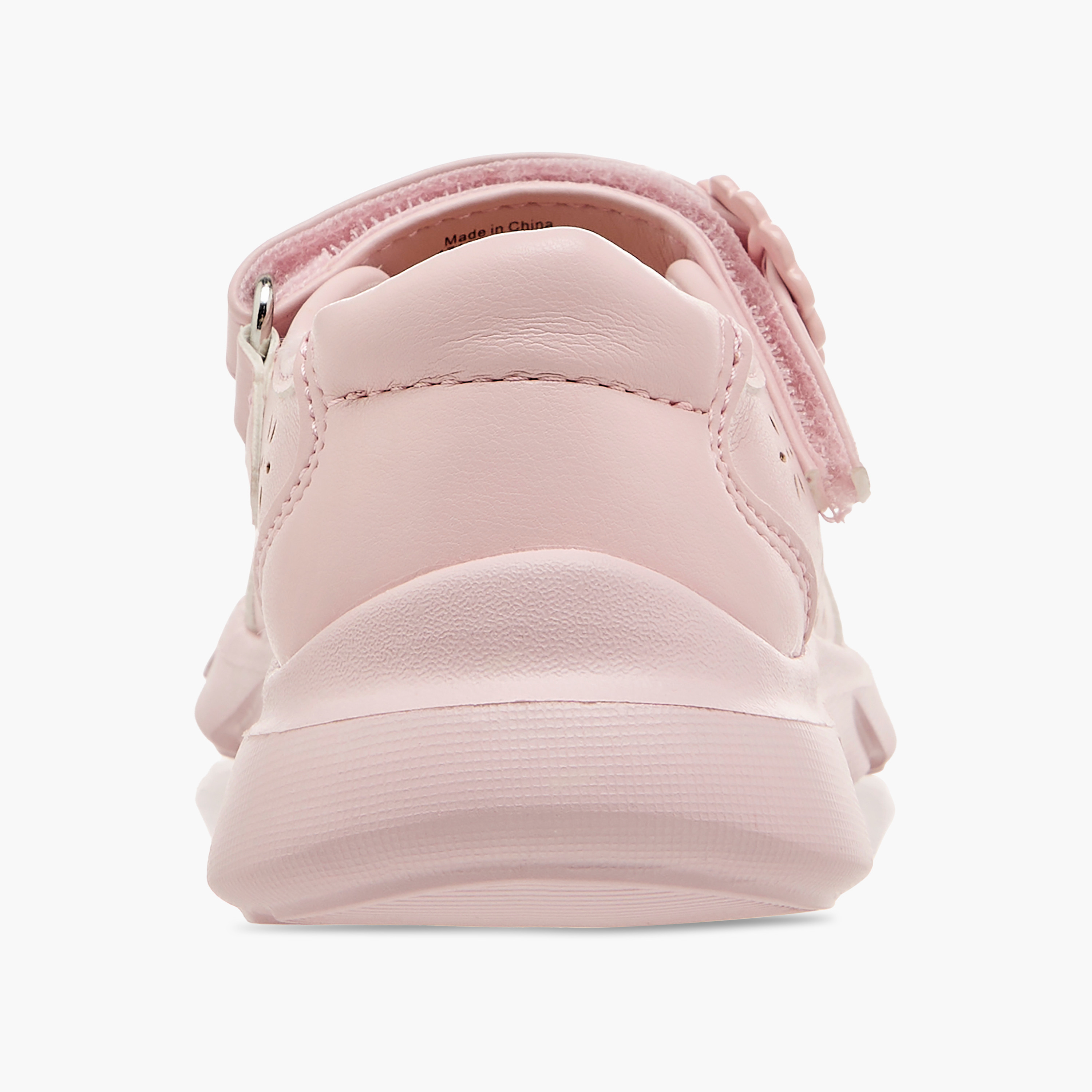 Little Missy Laser Cut Detail Mary Jane Shoes with Hook and Loop Closure-girls-shoes-maryjanes-image-5