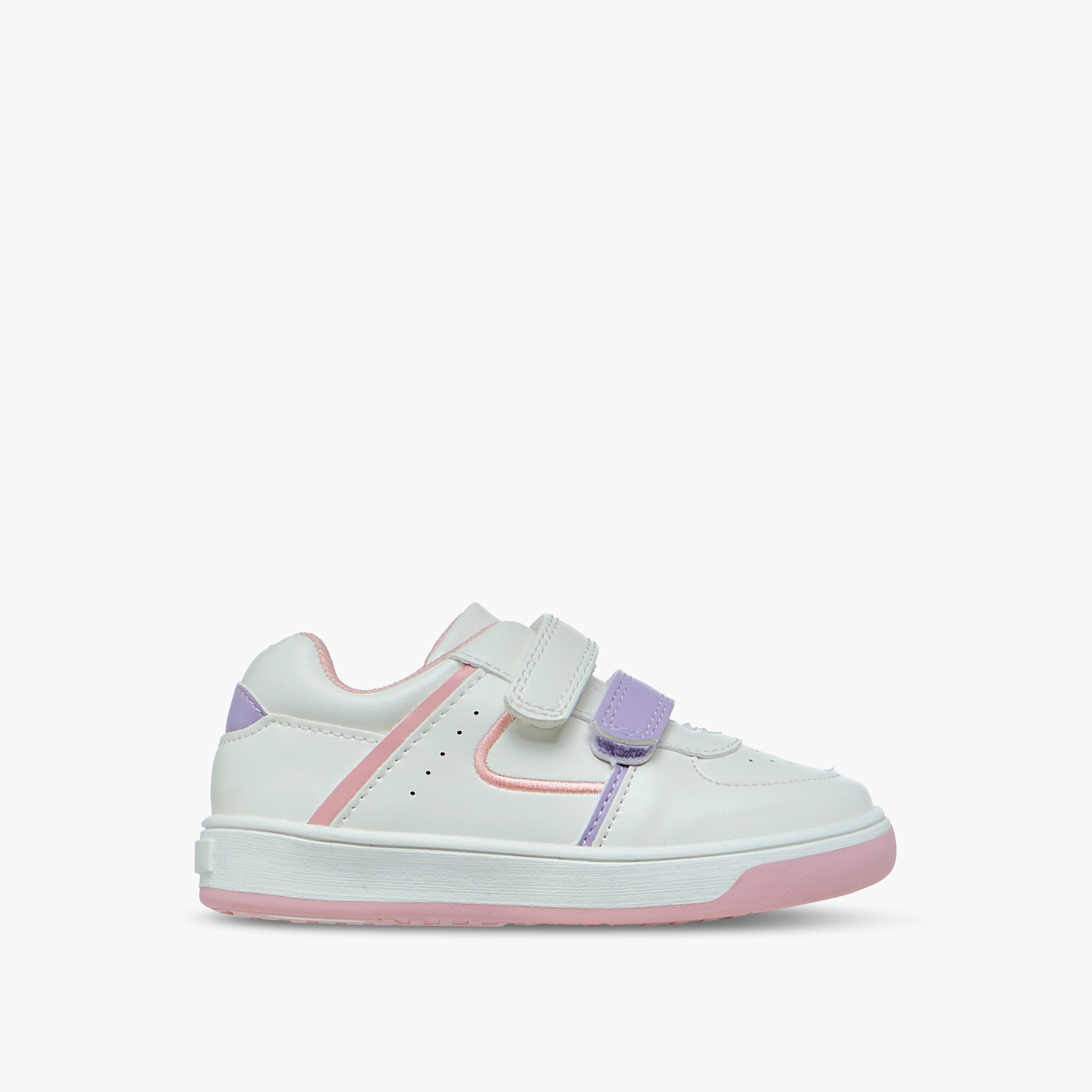 Barefeet Panelled Sneakers with Hook and Loop Closure-girls-shoes-sneakers-image-3