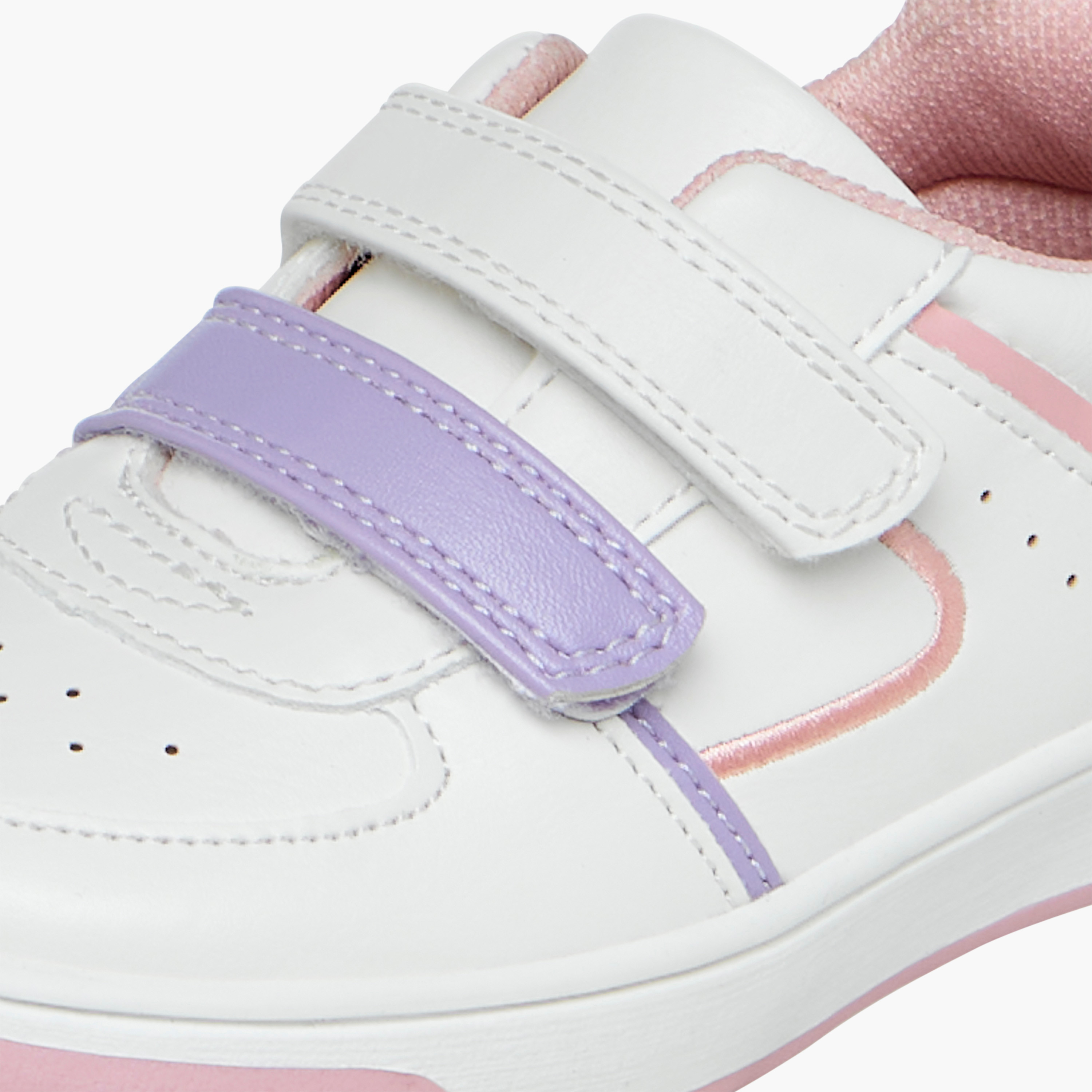 Barefeet Panelled Sneakers with Hook and Loop Closure-girls-shoes-sneakers-image-4