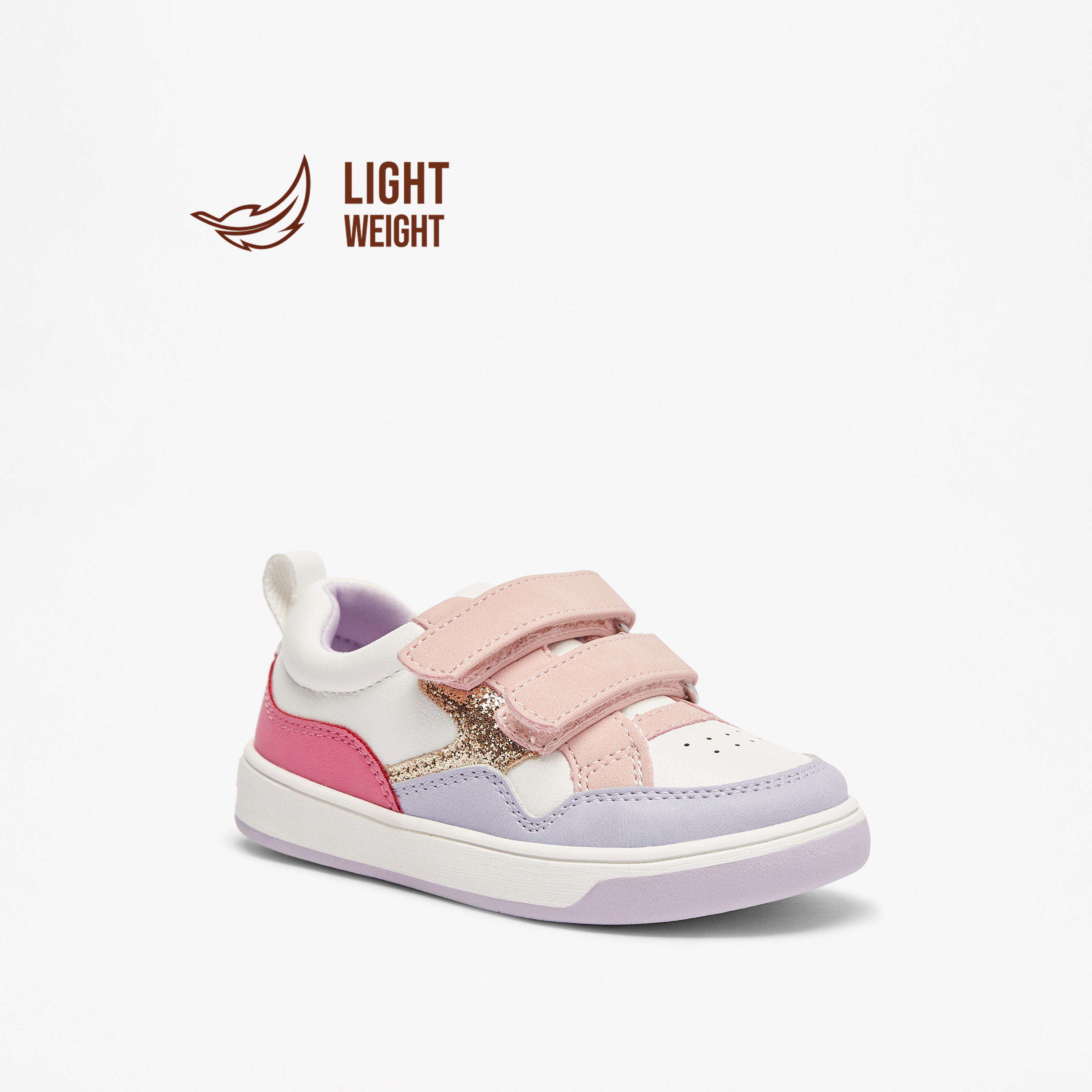 Barefeet Colourblock Hook & Loop Sneakers-girls-shoes-sneakers-image-1
