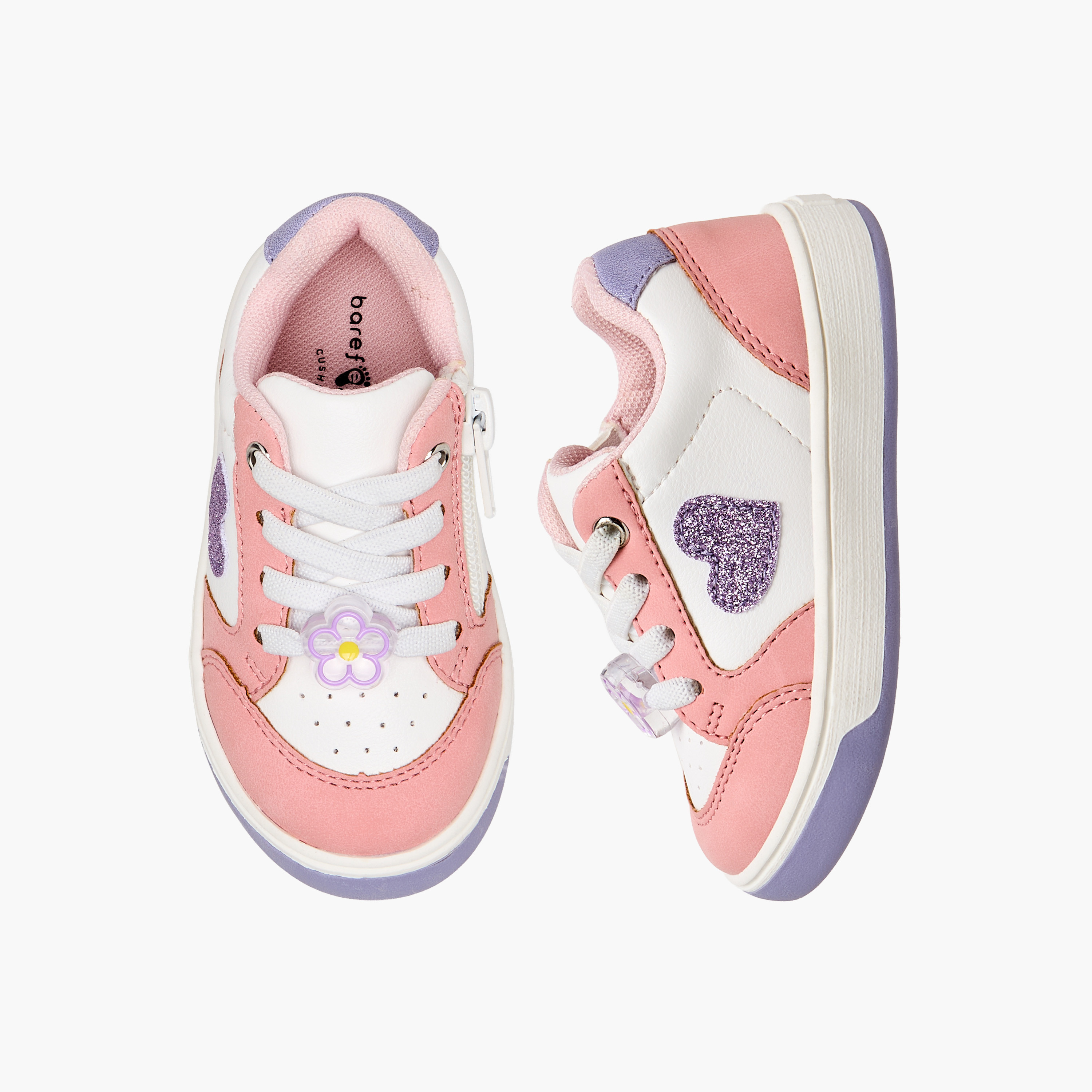 Barefeet Girls Heart Detail Sneakers-girls-shoes-sneakers-image-1
