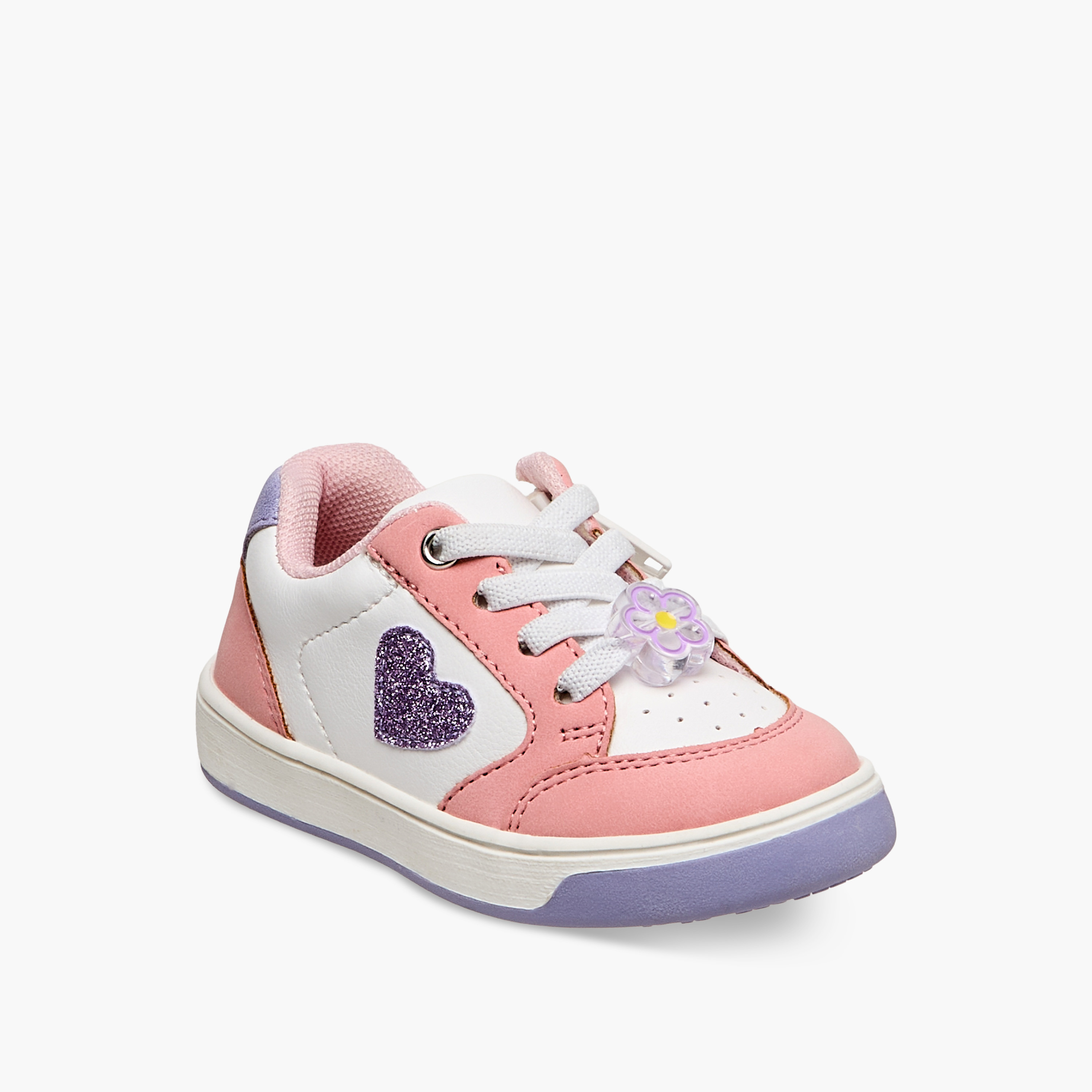 Barefeet Girls Heart Detail Sneakers-girls-shoes-sneakers-image-2