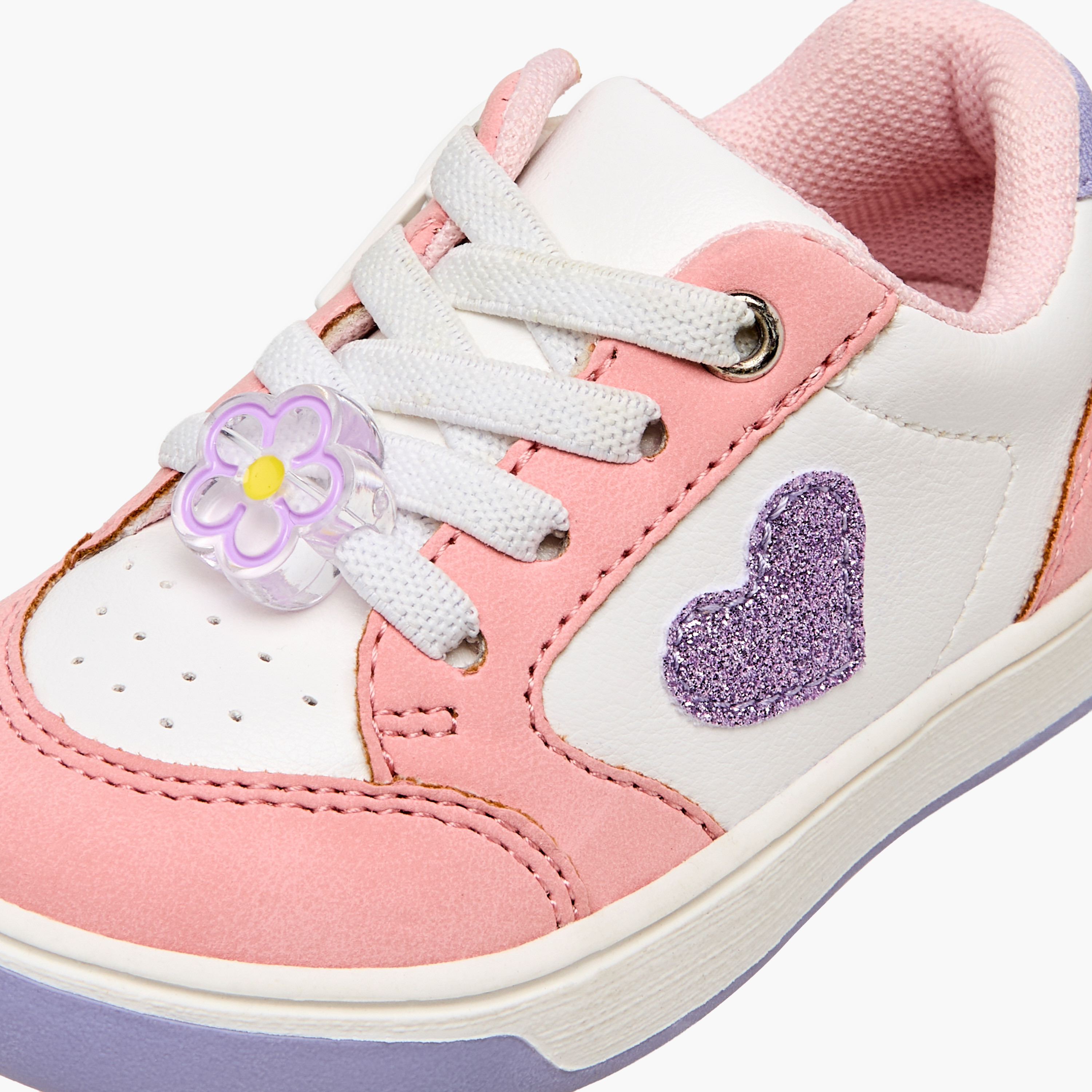 Barefeet Girls Heart Detail Sneakers-girls-shoes-sneakers-image-4