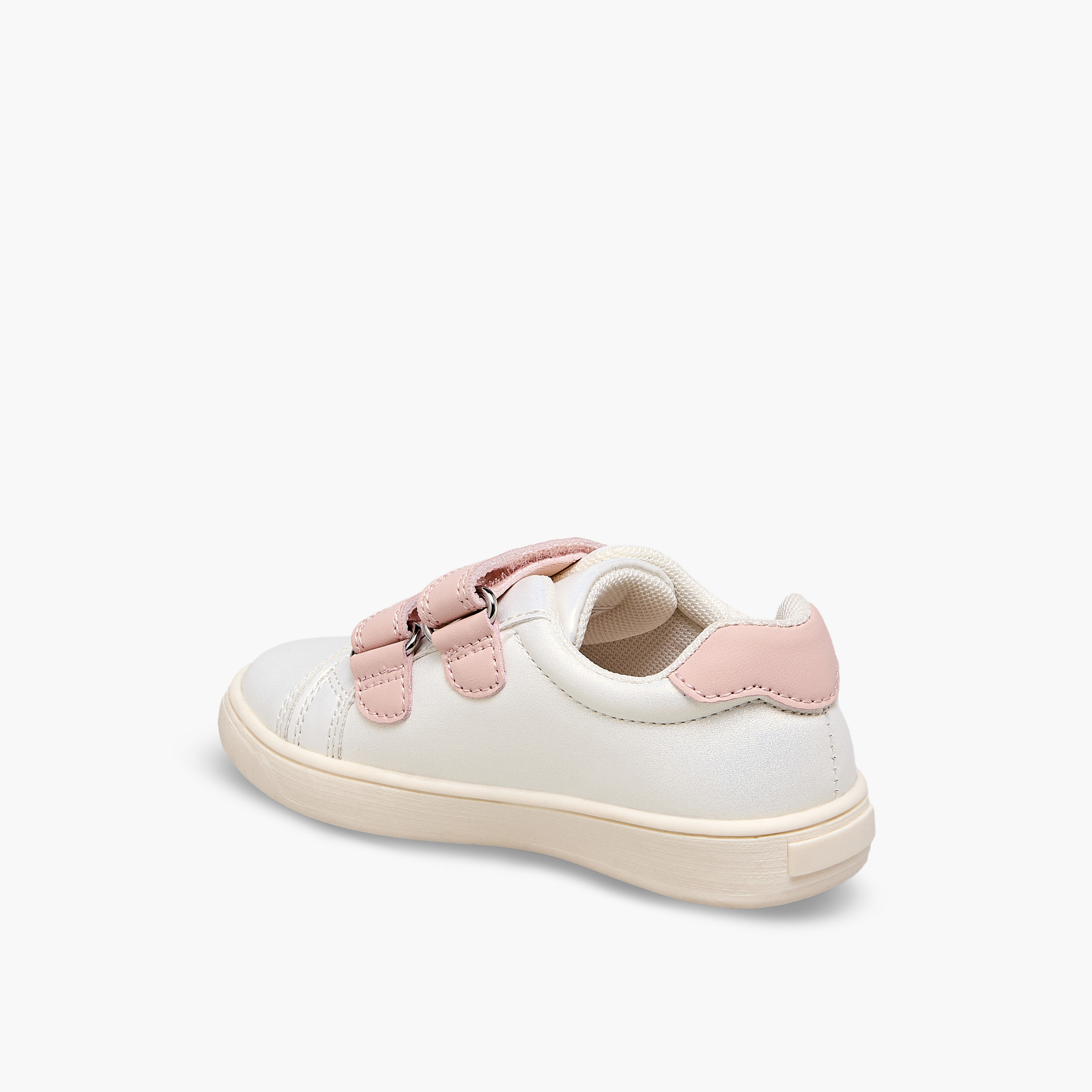 حذاء سنيكرز بناتي مزين بلمسات غليتر وشريط إغلاق لاصق من جونيورز-girls-shoes-sneakers-image-5