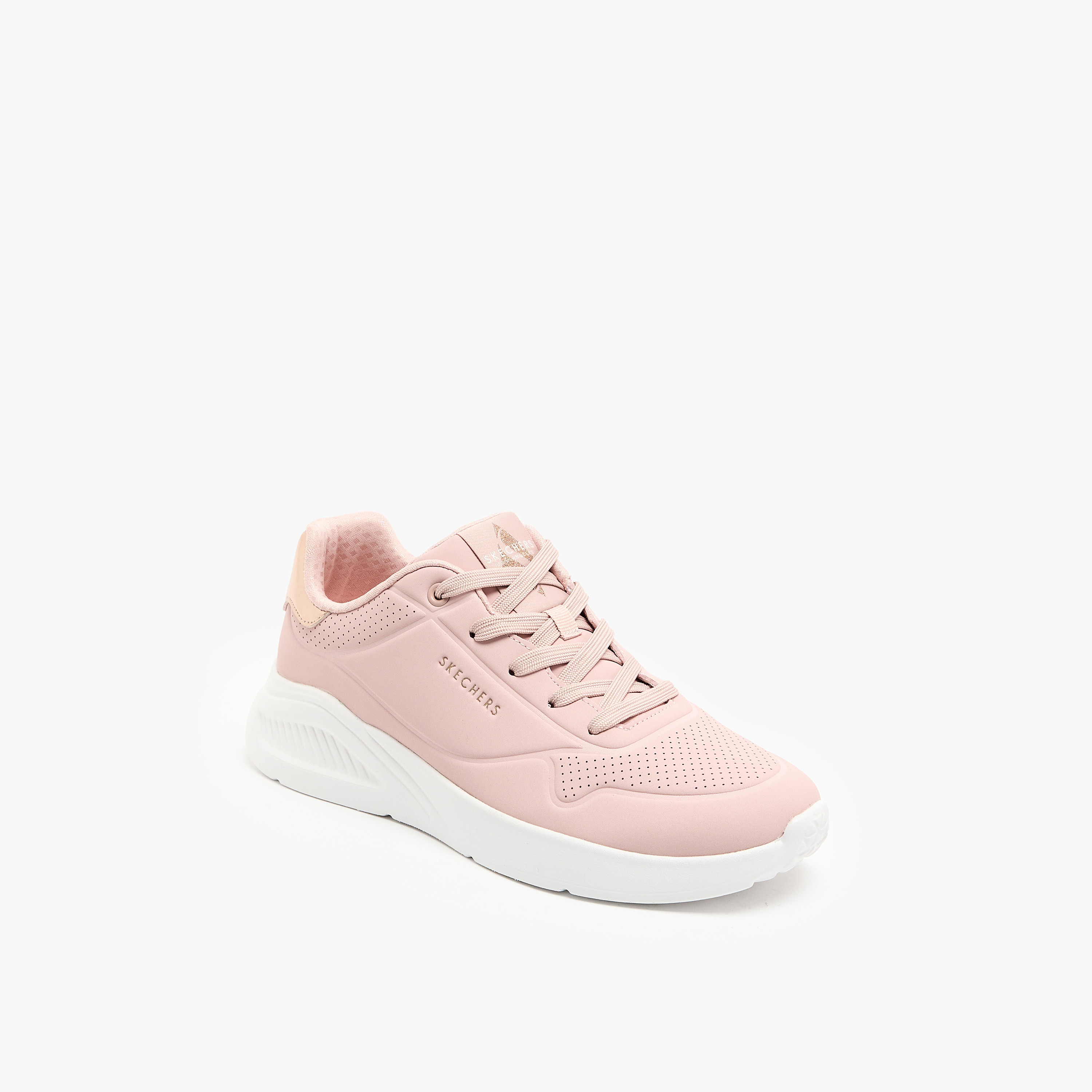 Skechers Women's Uno Lite Bungee Lace Low Ankle Sneakers 177291 | OE-sports-women-shoes-image-2