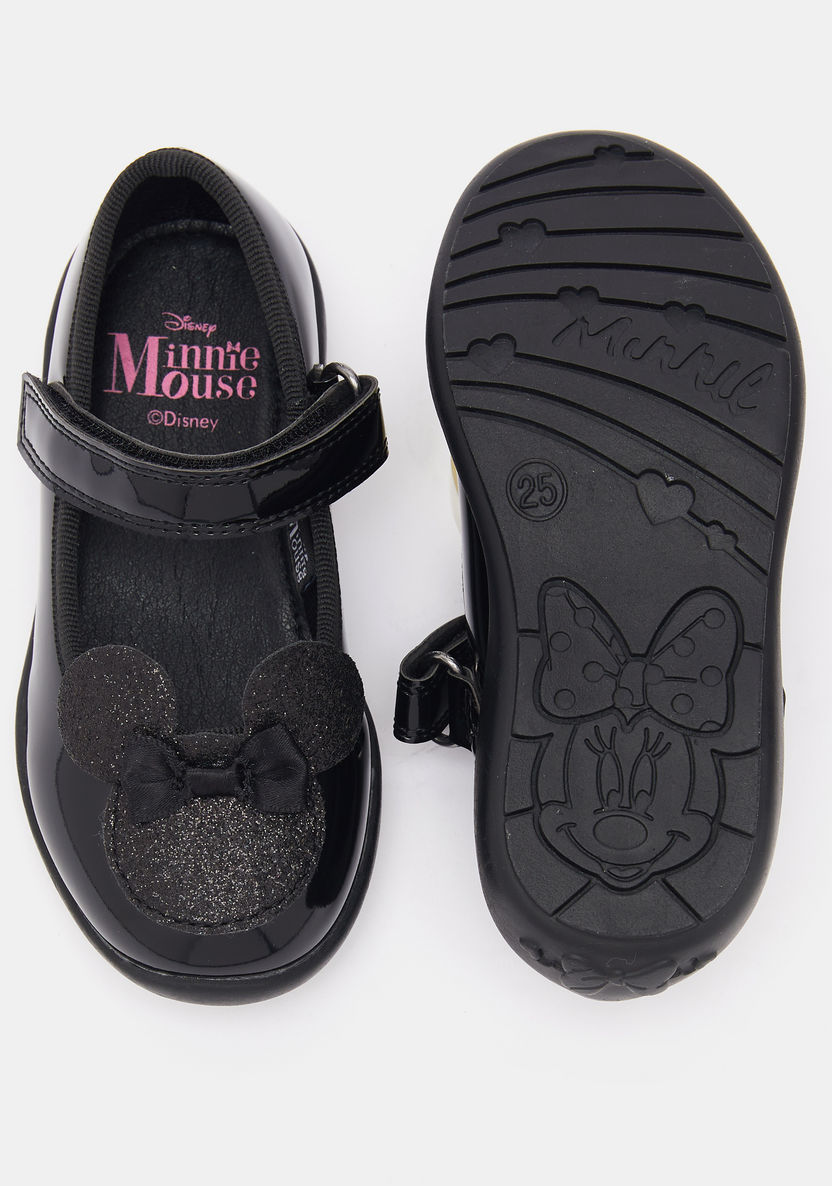 Minnie Mouse Applique Detailed Mary Jane Shoes-Girl%27s School Shoes-image-4