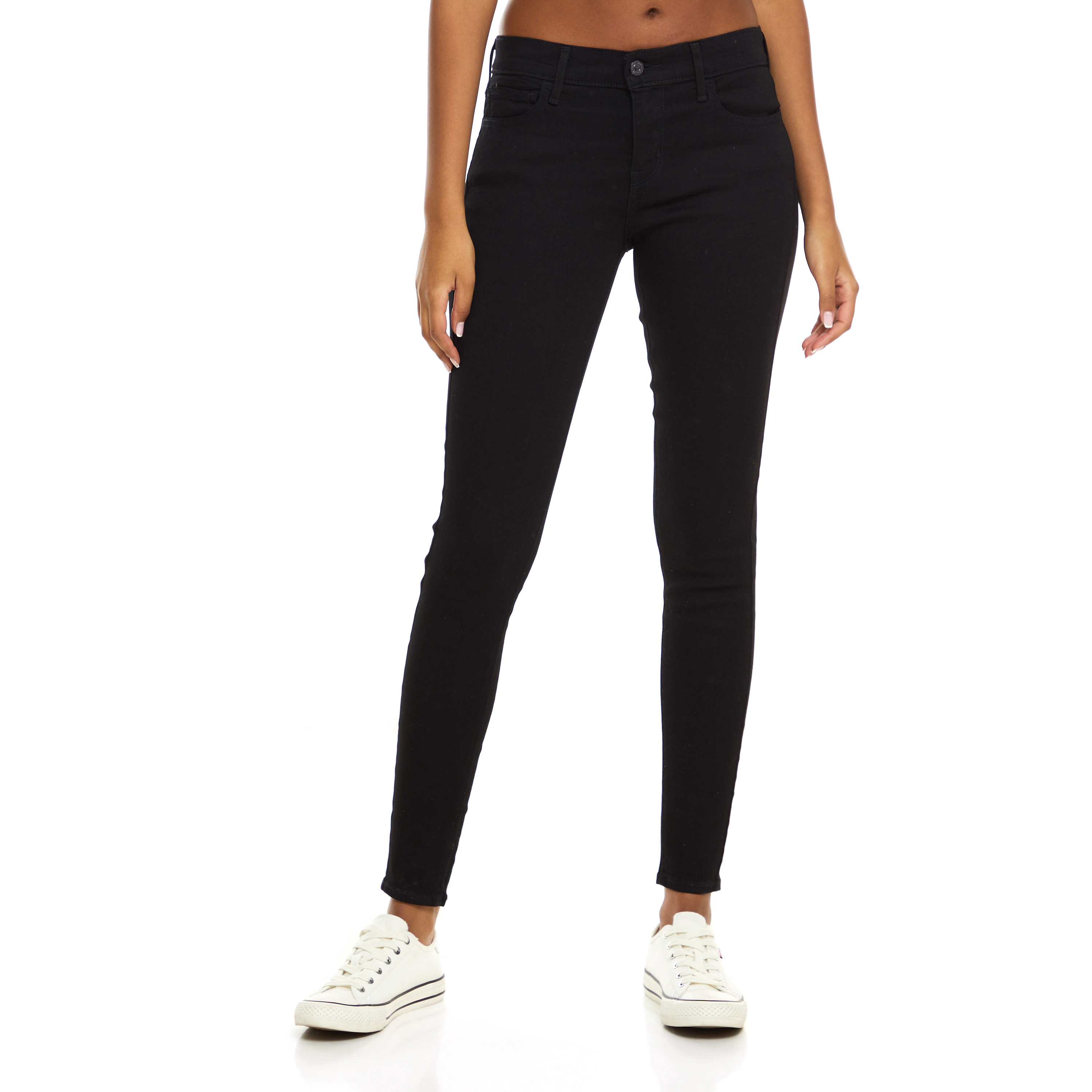 Levi's Women Black Plain Pocket Detail Skinny Fit Jeans-women-clothing-bottoms-jeans-image-1