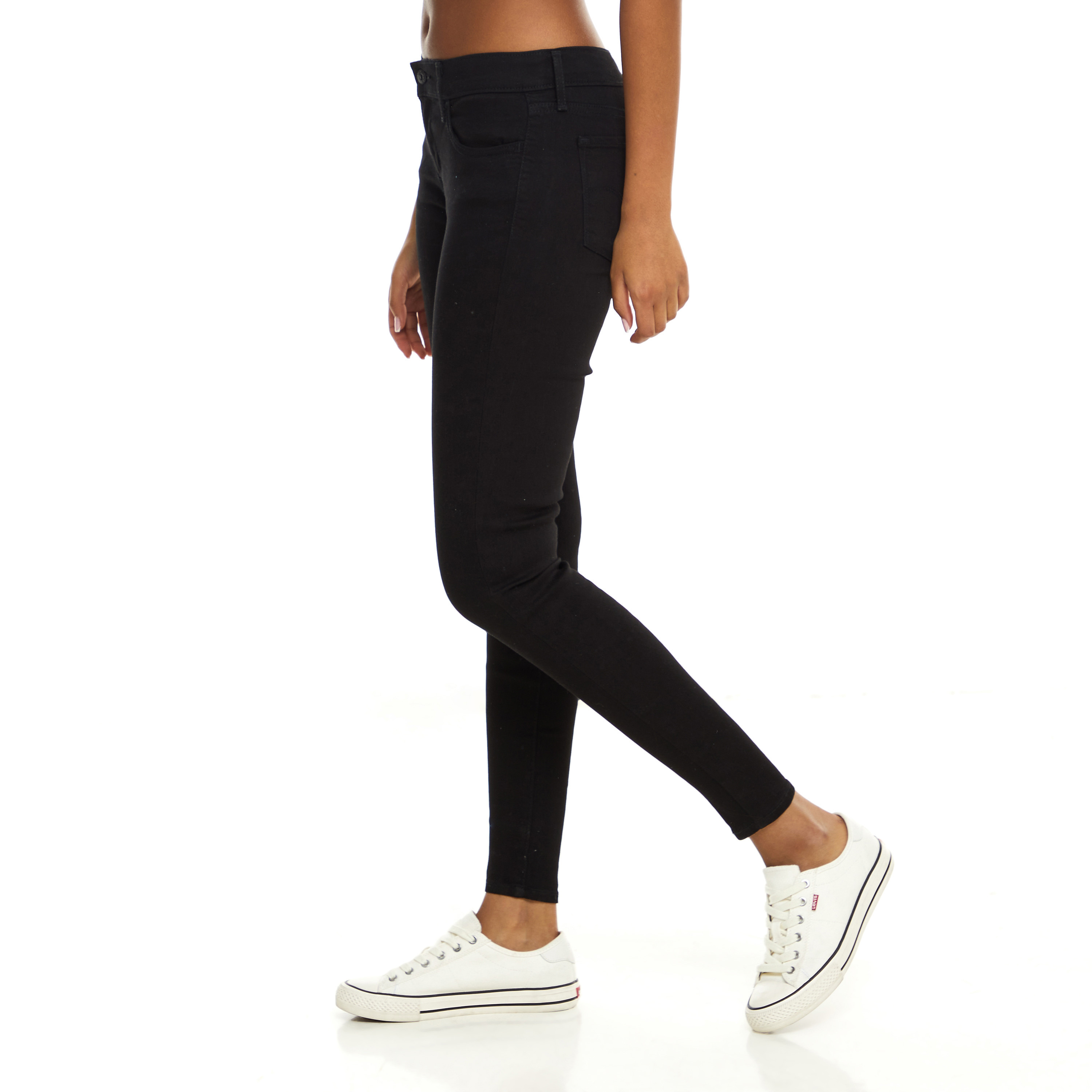 Levi's Women Black Plain Pocket Detail Skinny Fit Jeans-women-clothing-bottoms-jeans-image-2