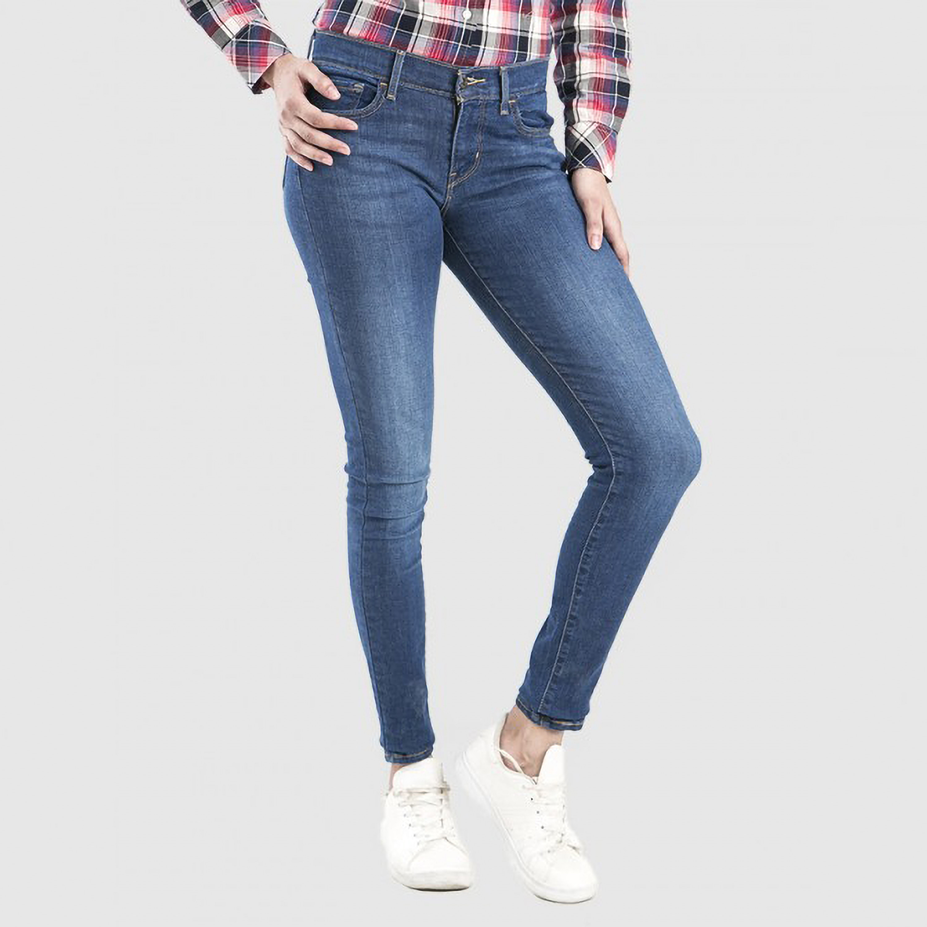 بنطال جينز من ليفايز بلون ازرق ذو اسكيني فت وجيب متوسط الارتفاع-women-clothing-bottoms-jeans-image-1