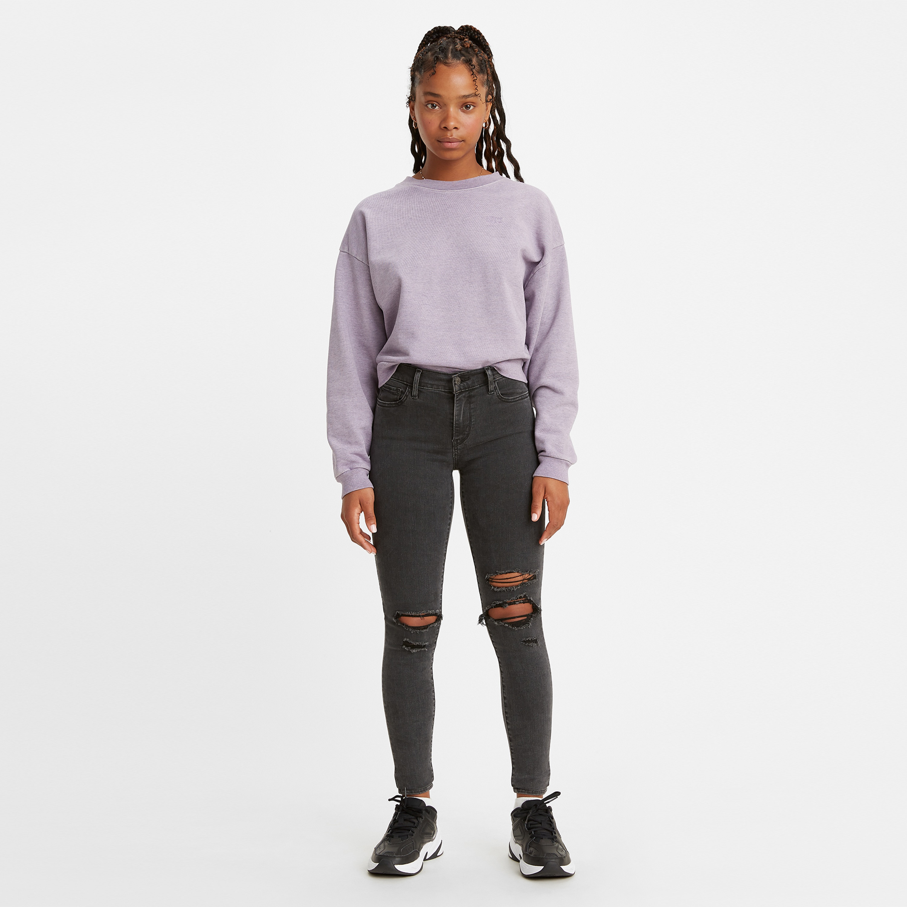 بنطال جينز Levi's 710 ضيق أسود اللون بخمسة جيوب للنساء-women-clothing-bottoms-jeans-image-2