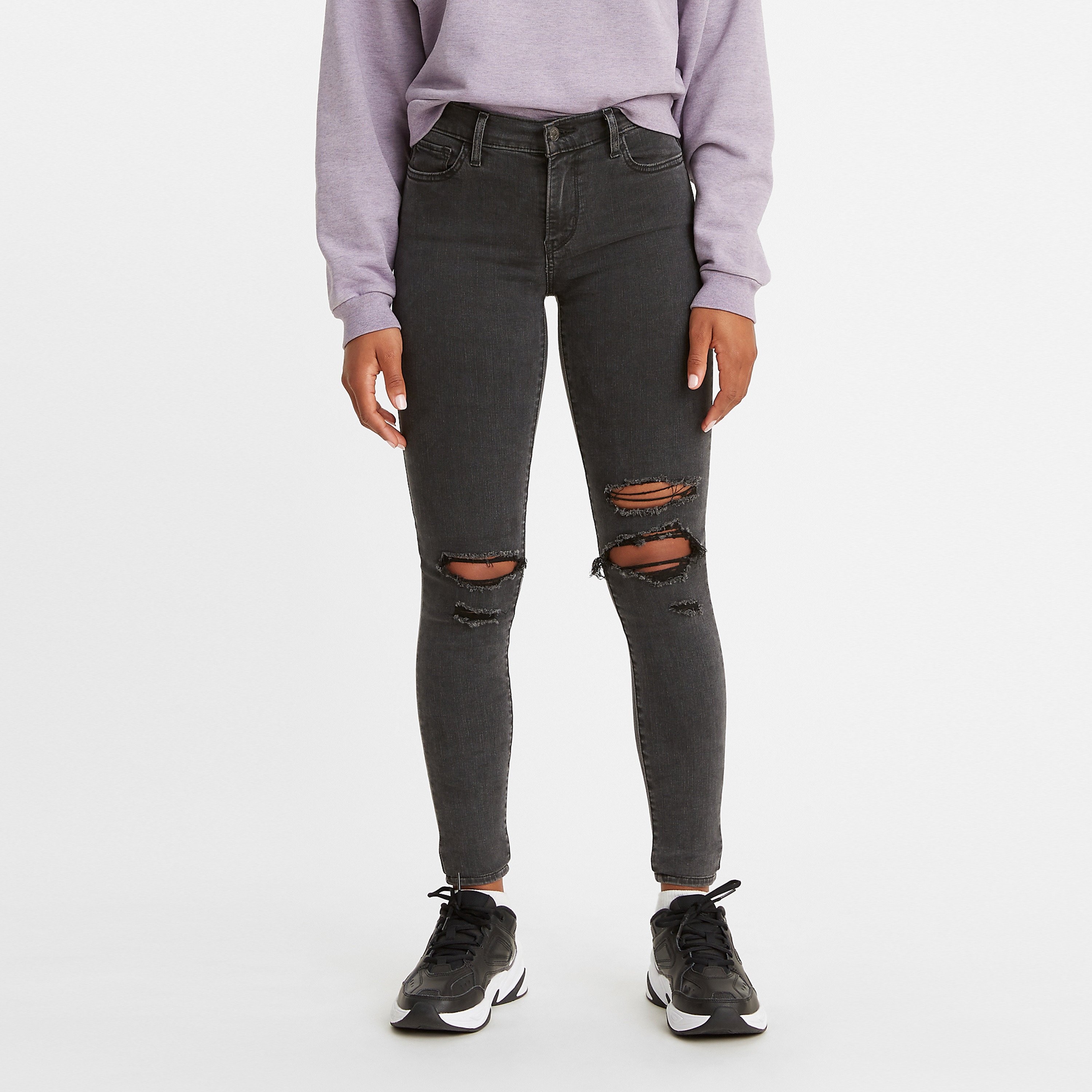 بنطال جينز Levi's 710 ضيق أسود اللون بخمسة جيوب للنساء-women-clothing-bottoms-jeans-image-1