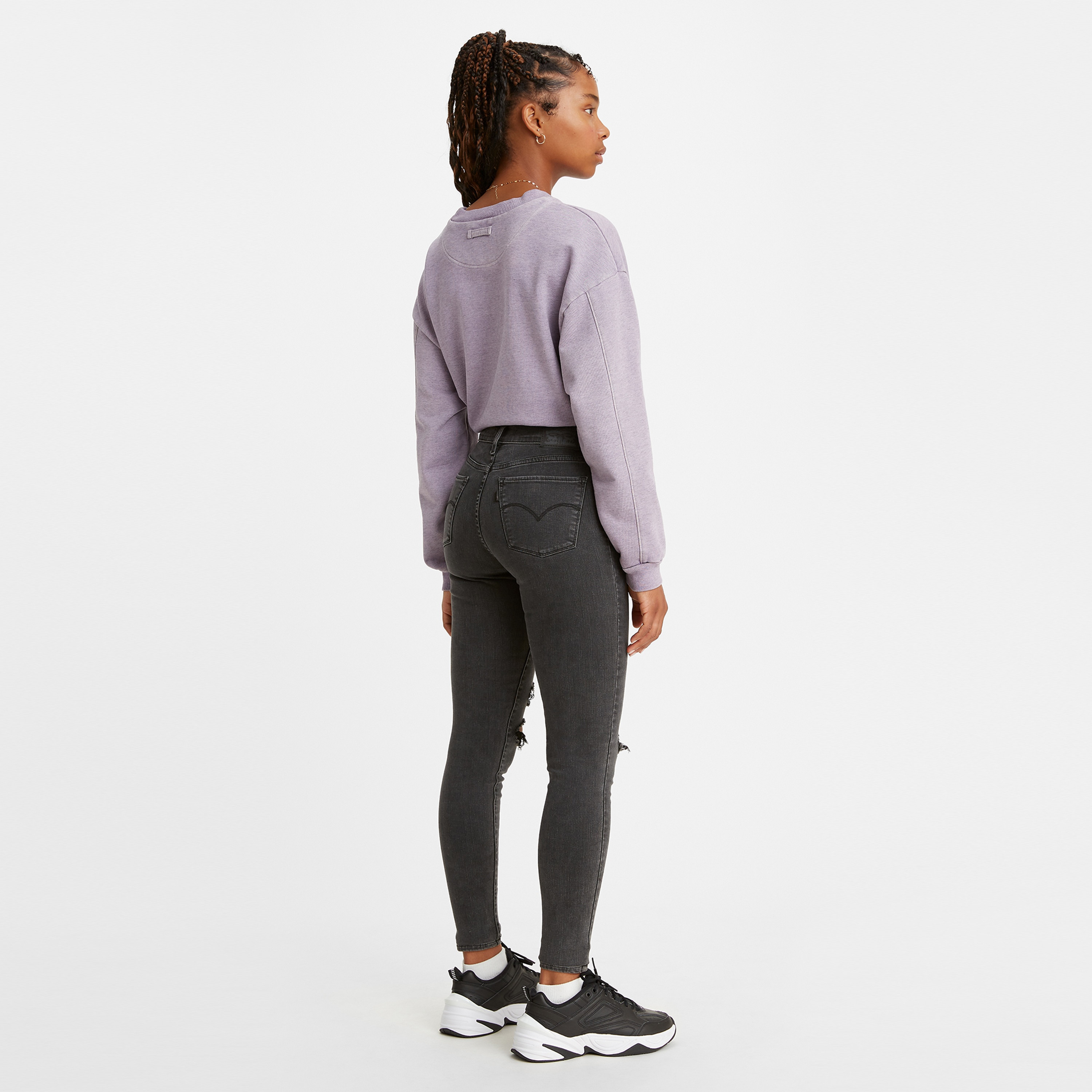 Levi's 710 Skinny Fit Black 5 Pockets Distressed Women's Jeans-women-clothing-bottoms-jeans-image-4