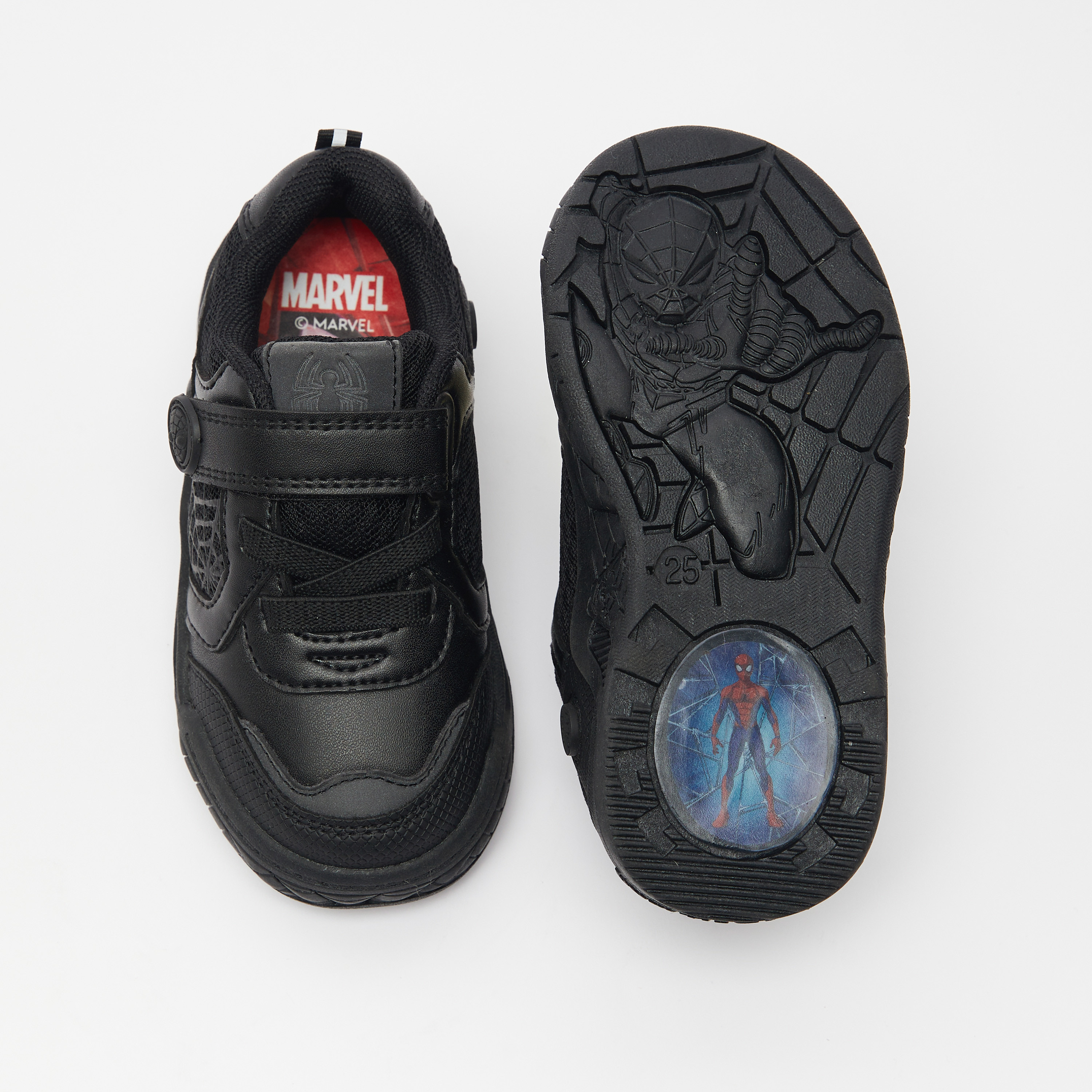 Buy Marvel Boys' Spiderman LED Running Shoes with Hook and Loop 