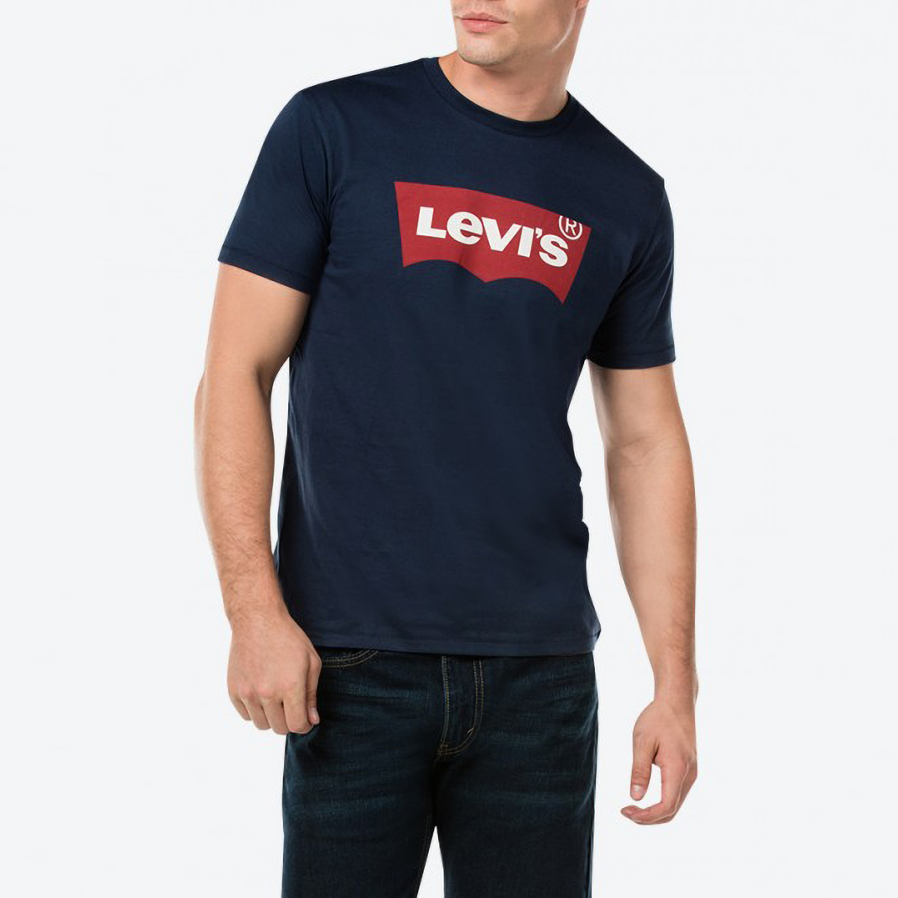 تيشيرت ليفايز بأكمام قصيرة وياقة دائرية مع شعار-men-clothing-tshirtsandpolos-tshirts-image-1
