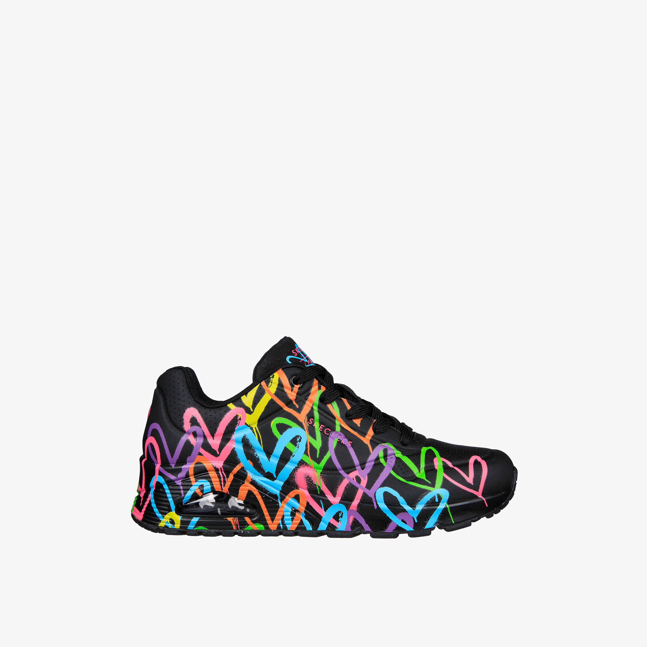 Shop Skechers Women's Graffiti Print Sneakers with Lace-Up Shop Skechers Women's Graffiti Print Sneakers with Lace-Up