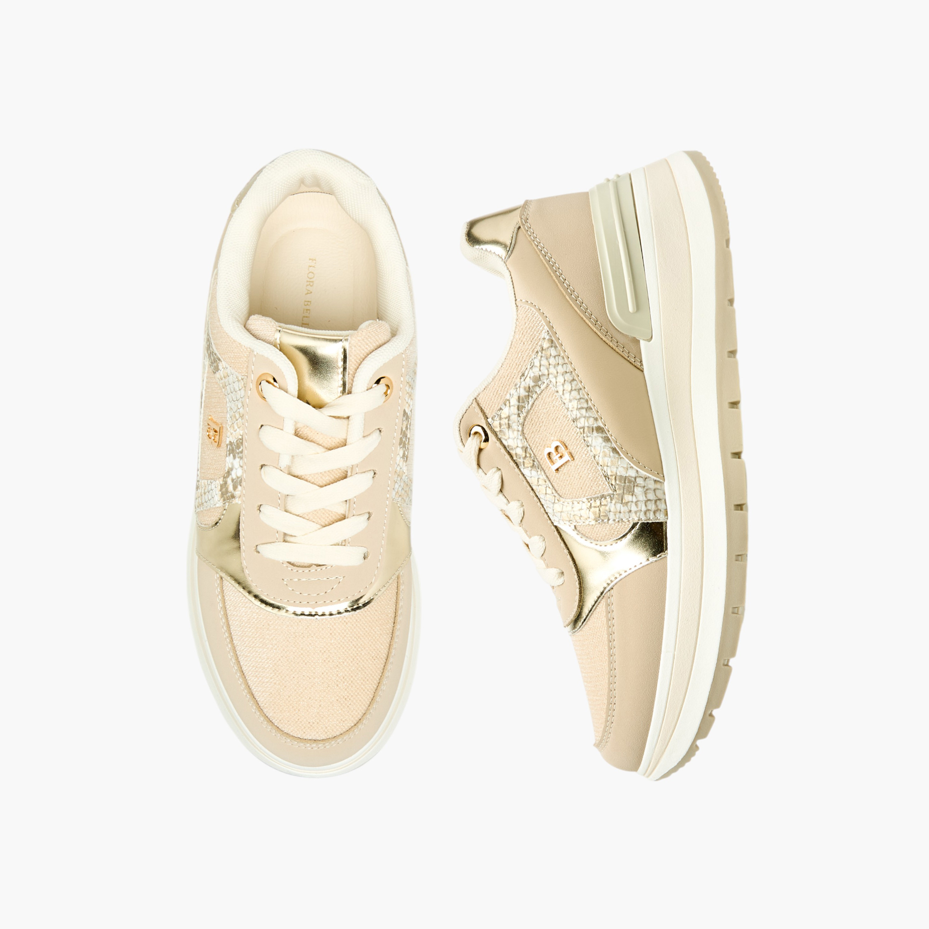 Flora Bella Women Panelled Lace-Up Sneakers-women-shoes-sneakers-image-1