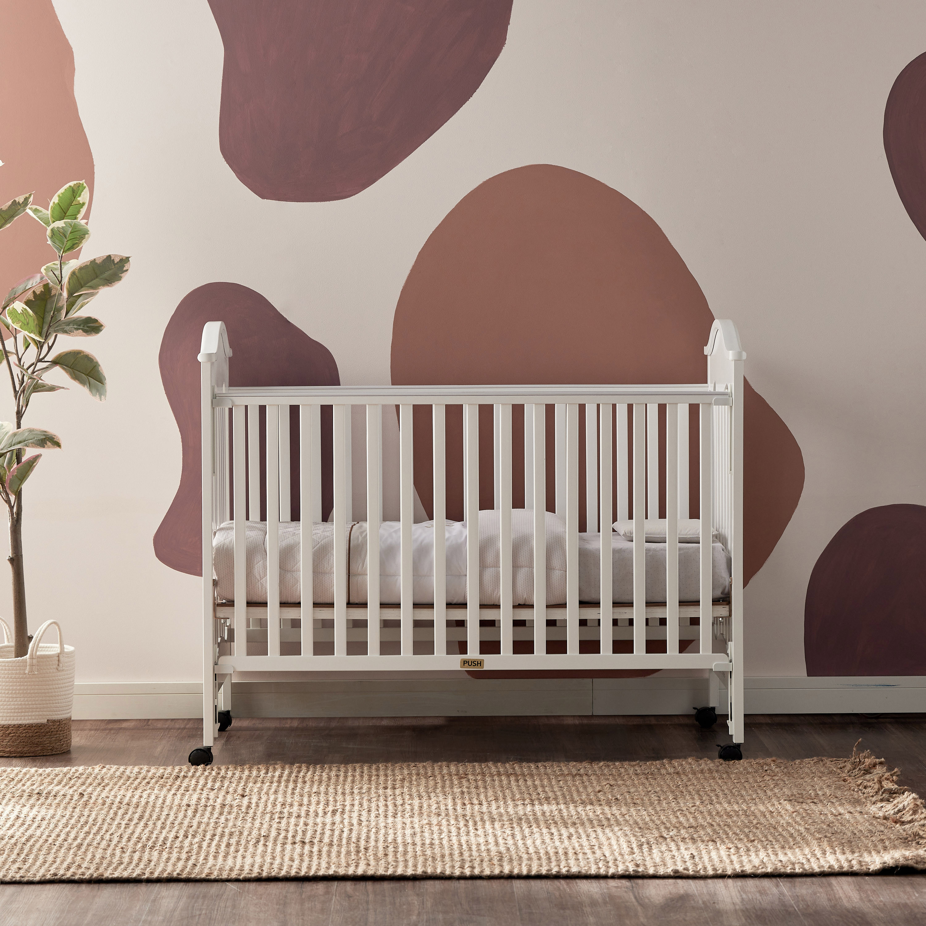 Juniors Charlotte Height Adjustable Baby Crib with Mattress-baby-nursery-furniture-cribsandbeds-babycribs-image-2