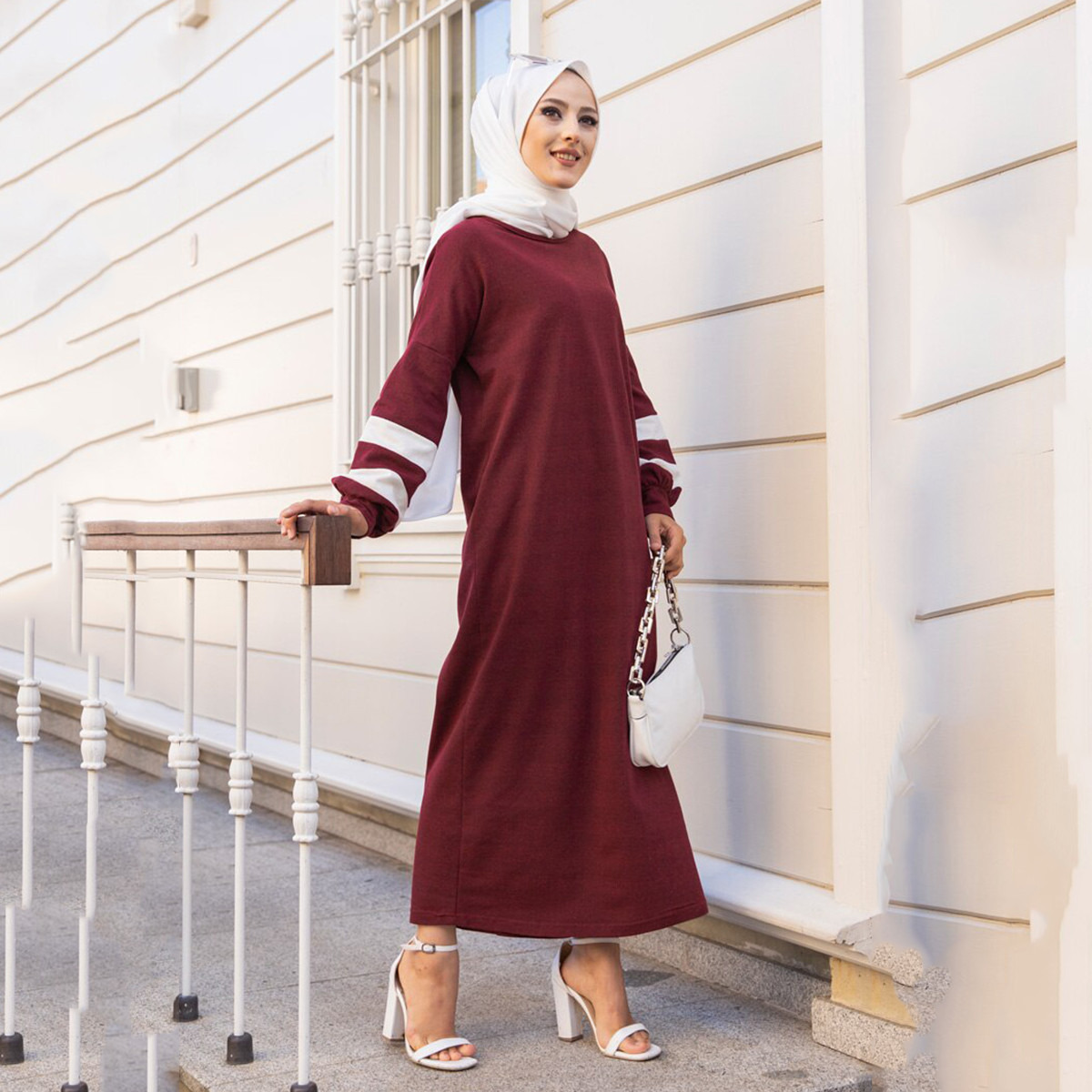 Women Solid Maxi Dress Tofisa By Modanisa-women-clothing-dresses-image-1