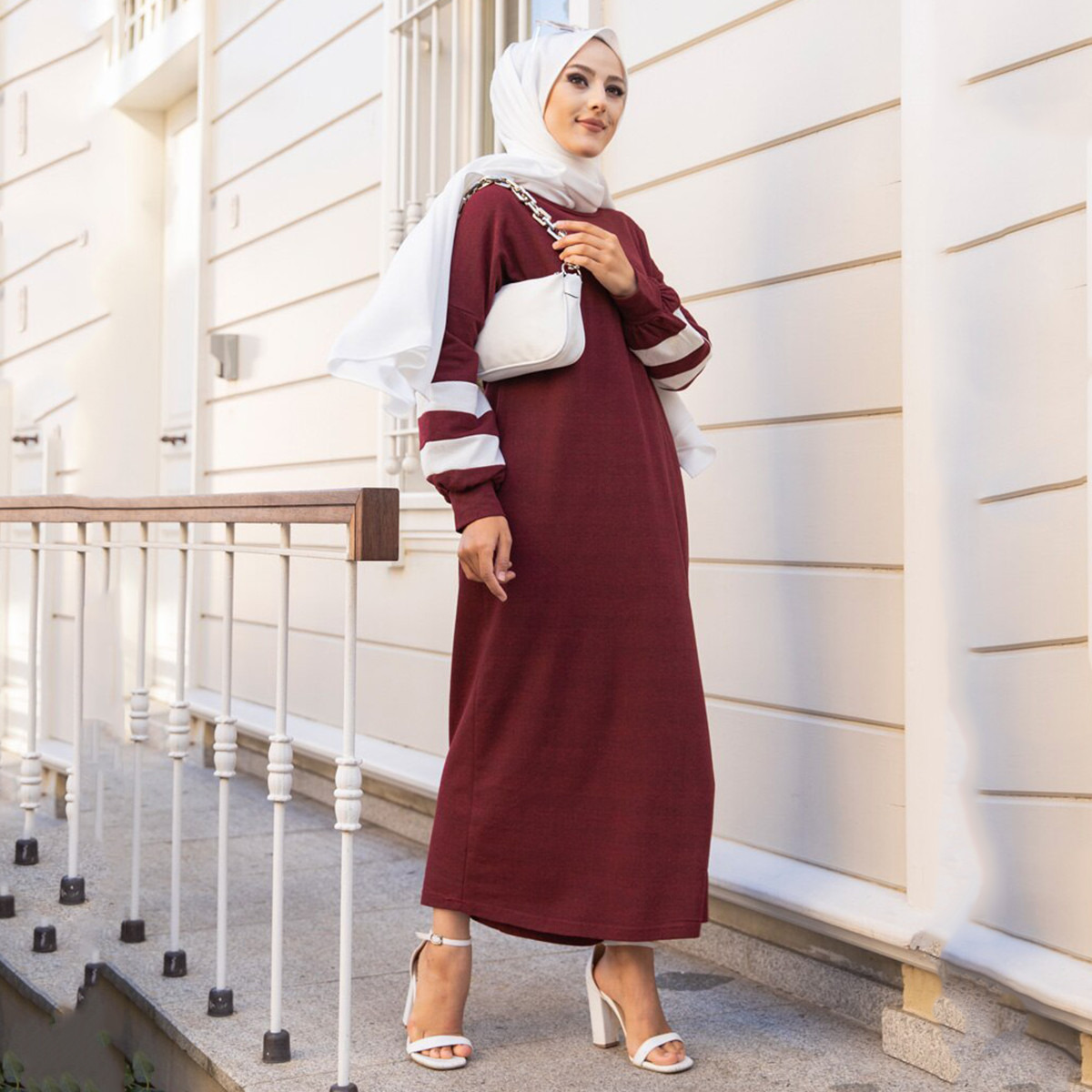 Women Solid Maxi Dress Tofisa By Modanisa-women-clothing-dresses-image-2