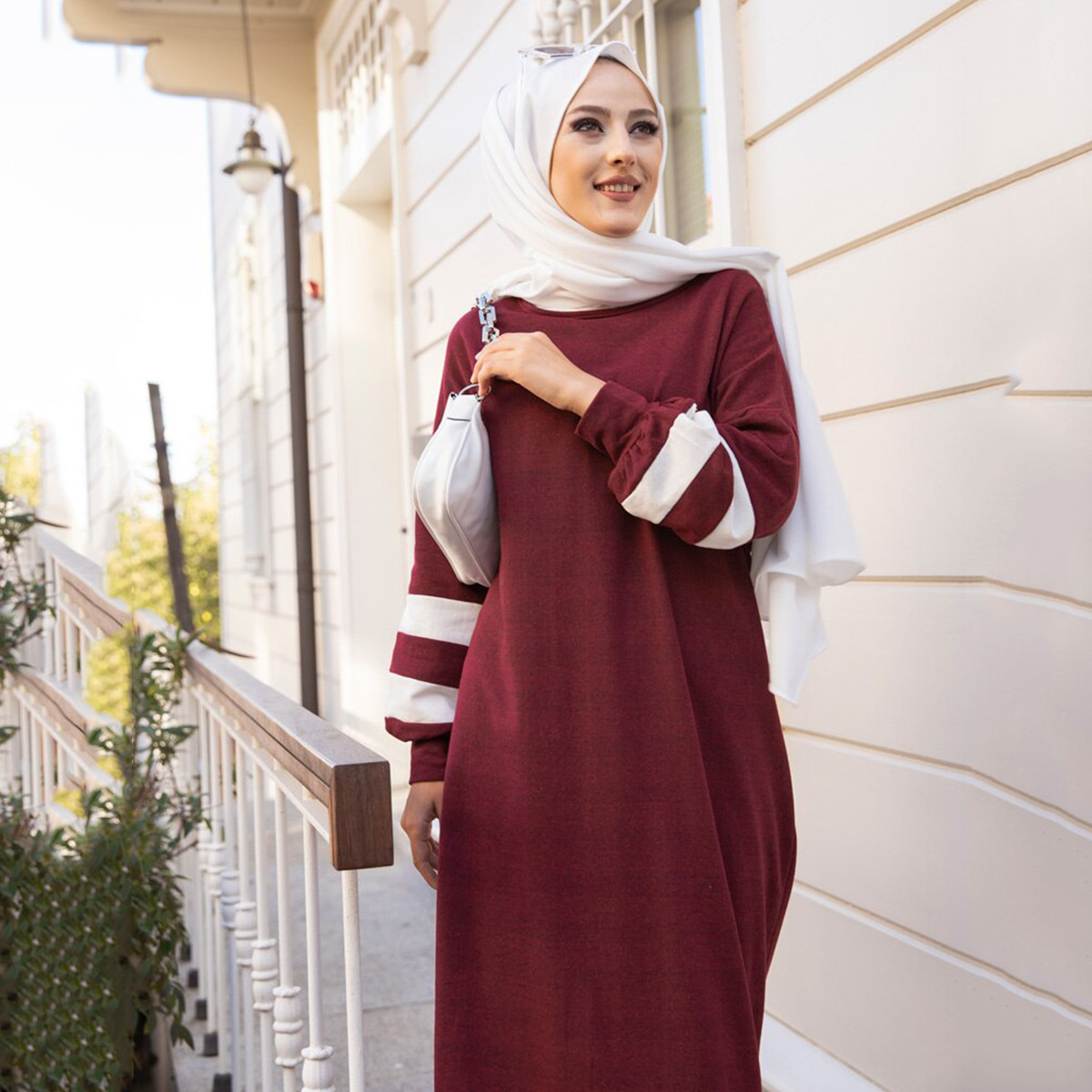 Women Solid Maxi Dress Tofisa By Modanisa-women-clothing-dresses-image-4