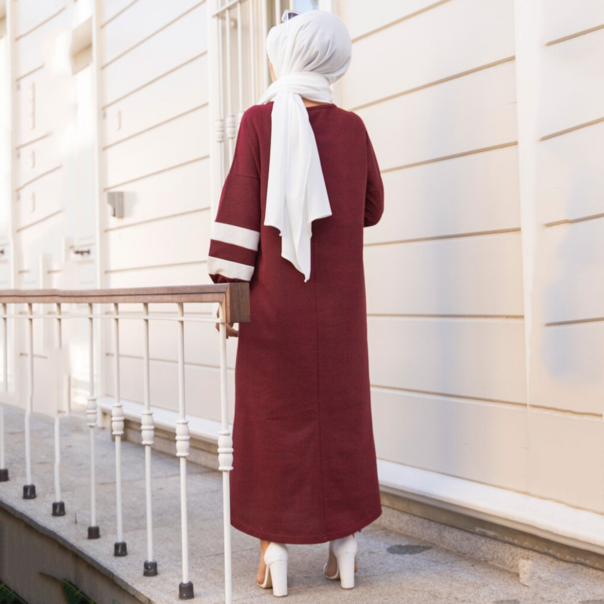 Women Solid Maxi Dress Tofisa By Modanisa-women-clothing-dresses-image-5