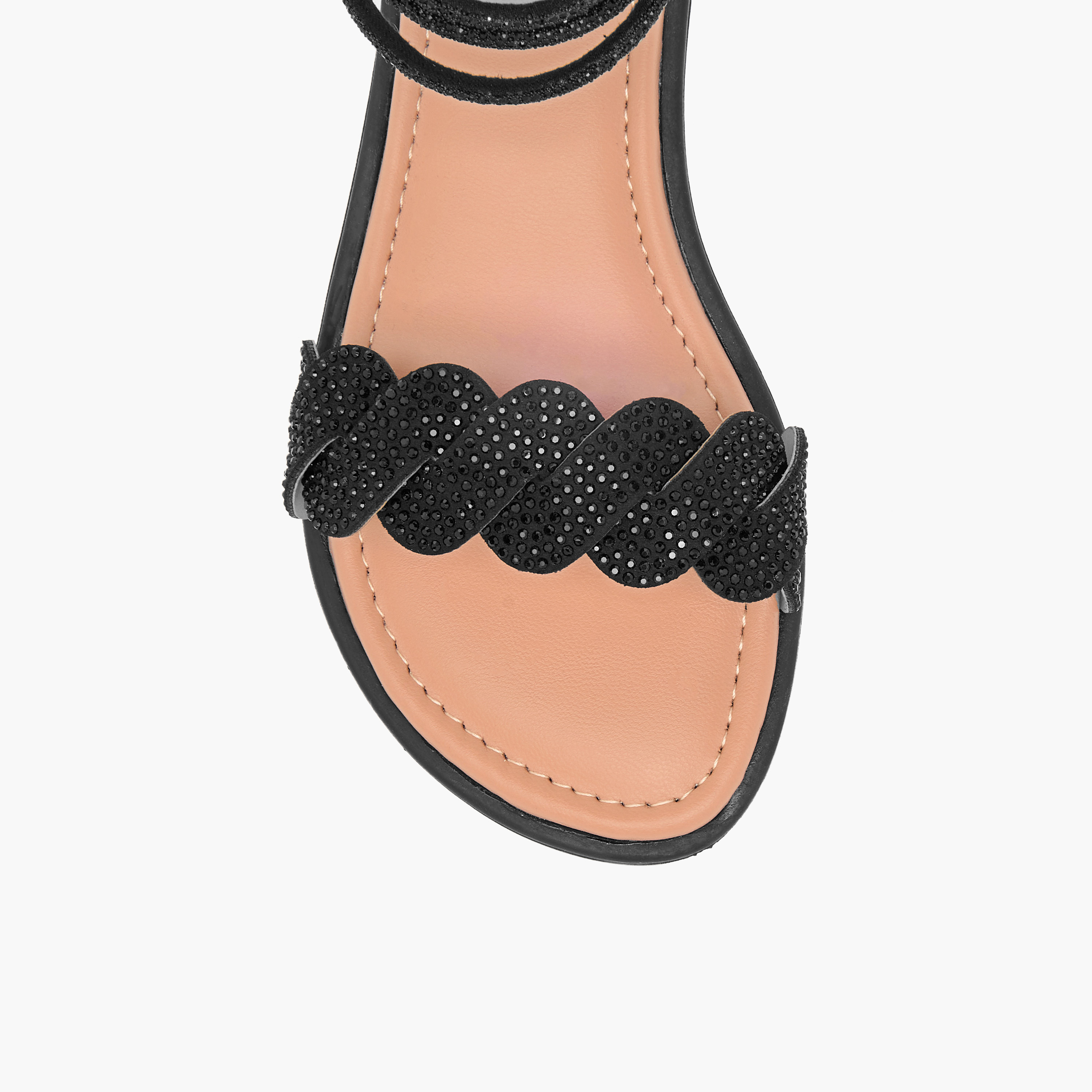 Little Missy Studded Ankle Strap Sandals with Zip Closure-girls-shoes-sandals-image-3