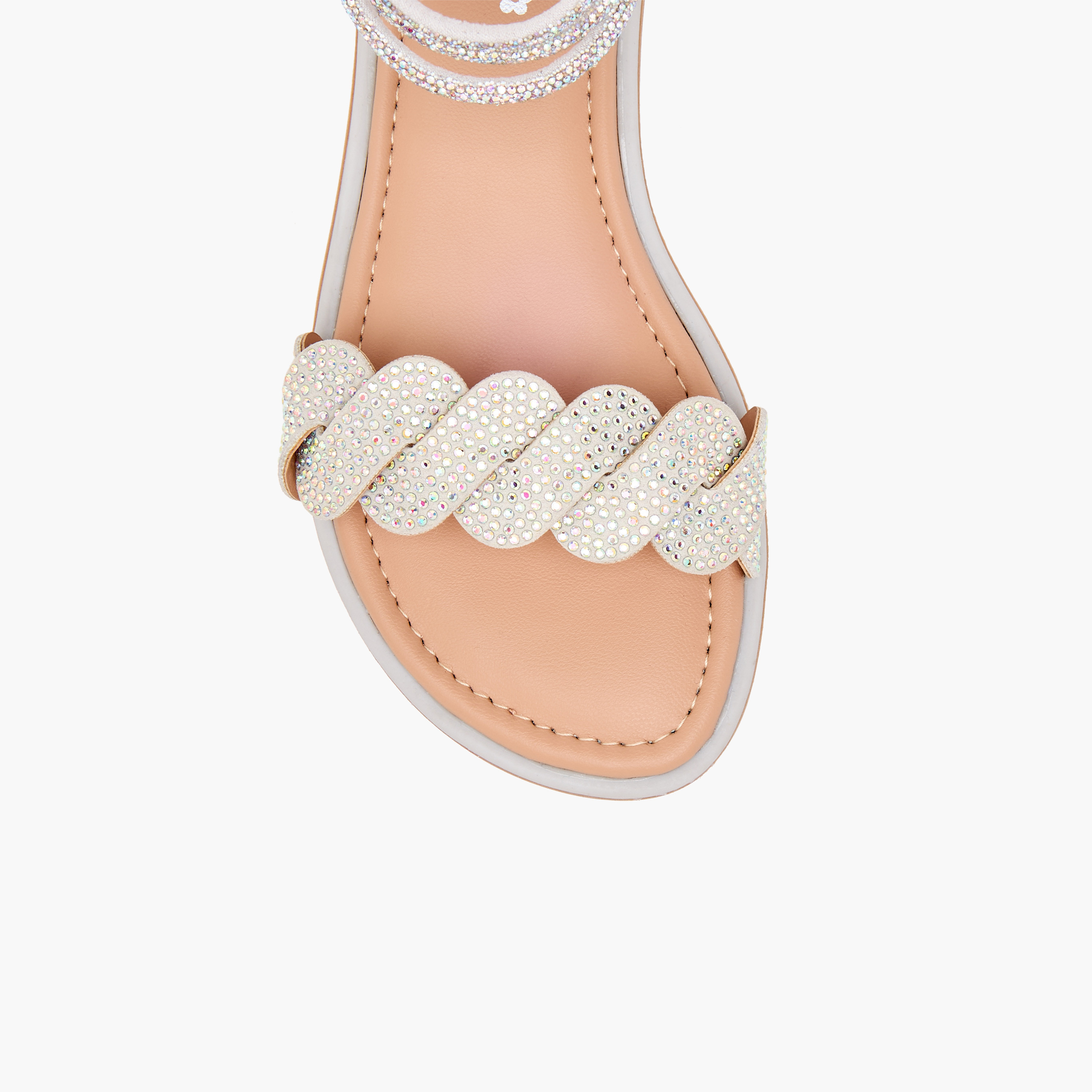 صندل مرصّع بحزام حول الكاحل وسحّاب إغلاق من ليتل ميسي-girls-shoes-sandals-image-7