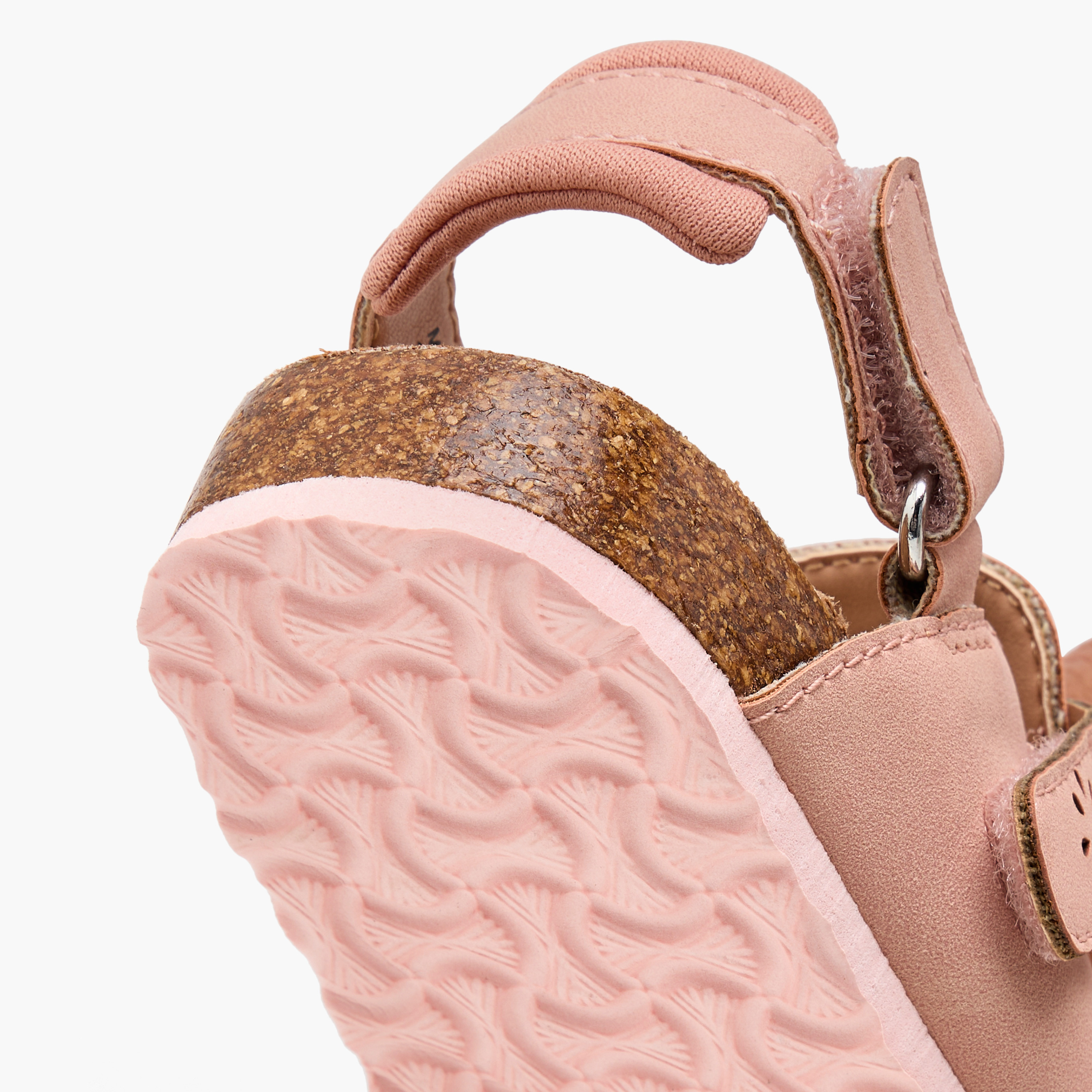 Juniors Cut Out Detail Sandals with Hook and Loop Closure-girls-shoes-sandals-image-5