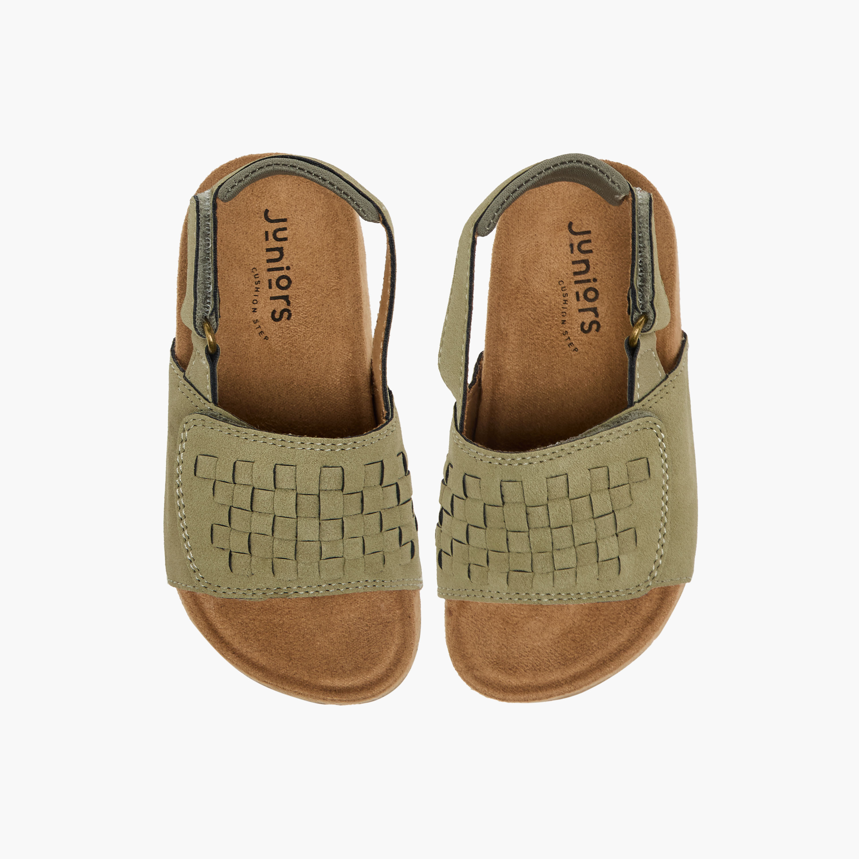 صندل بشريط إغلاق لاصق وتفاصيل منسوجة للأولاد من جونيورز-boys-shoes-sandals-image-1