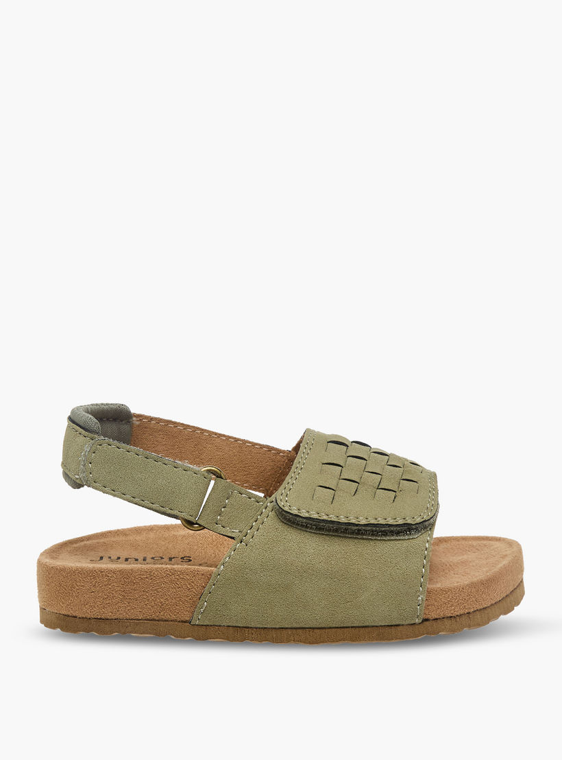 صندل بشريط إغلاق لاصق وتفاصيل منسوجة للأولاد من جونيورز-boys-shoes-sandals-image-2
