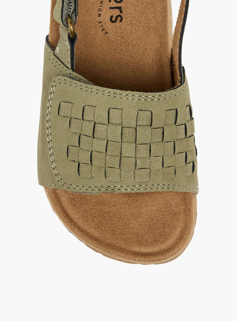 صندل بشريط إغلاق لاصق وتفاصيل منسوجة للأولاد من جونيورز-boys-shoes-sandals-image-3